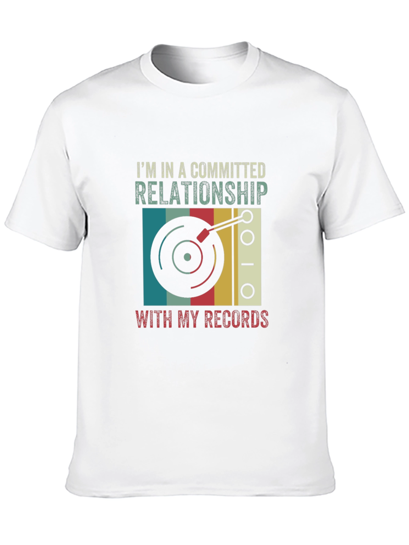Retro Record Player Relationship Graphic Tee