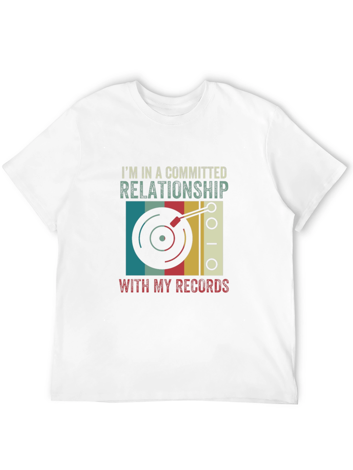 Retro Record Player Relationship Graphic Tee