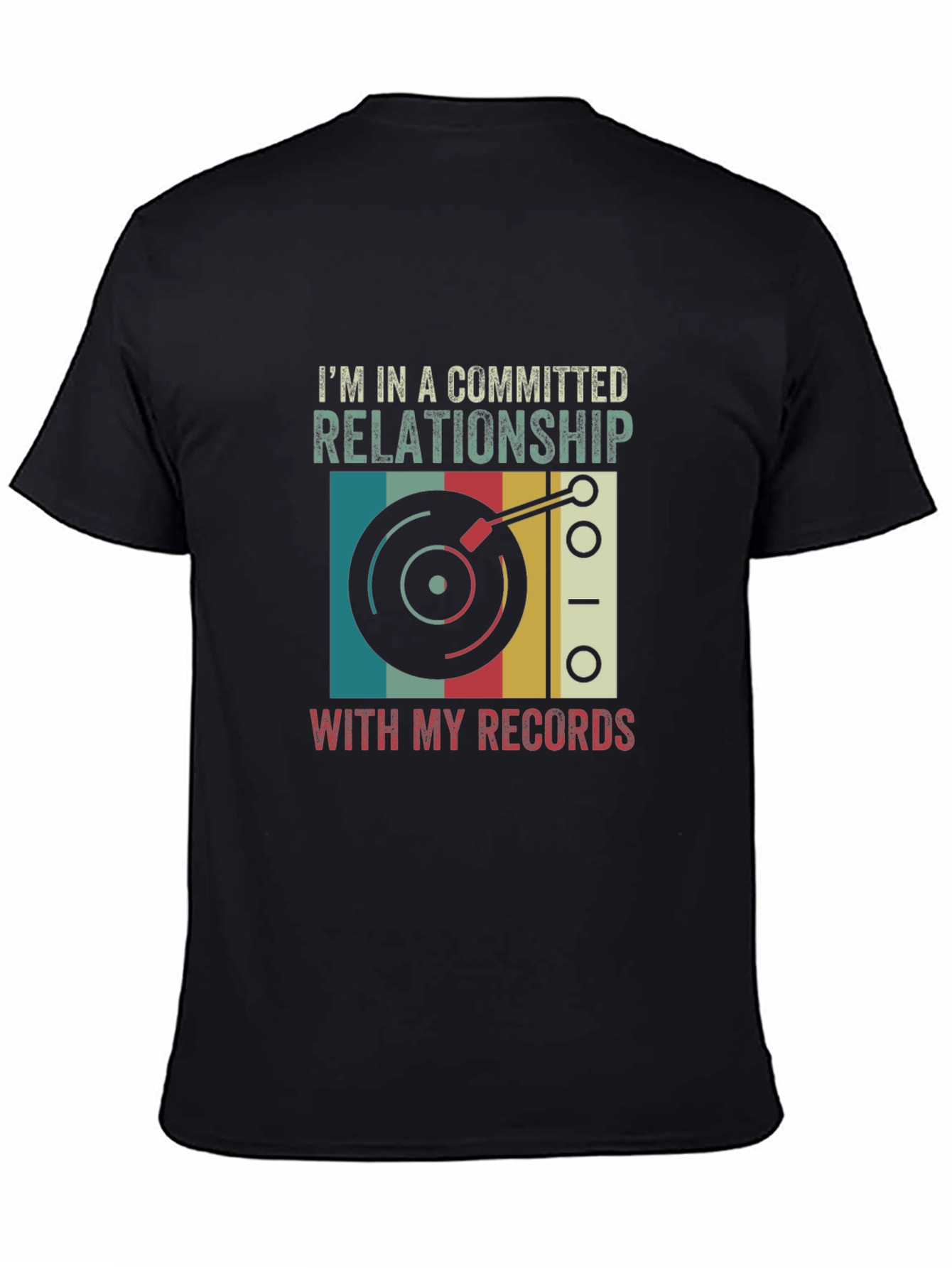Retro Record Player Relationship Graphic Tee