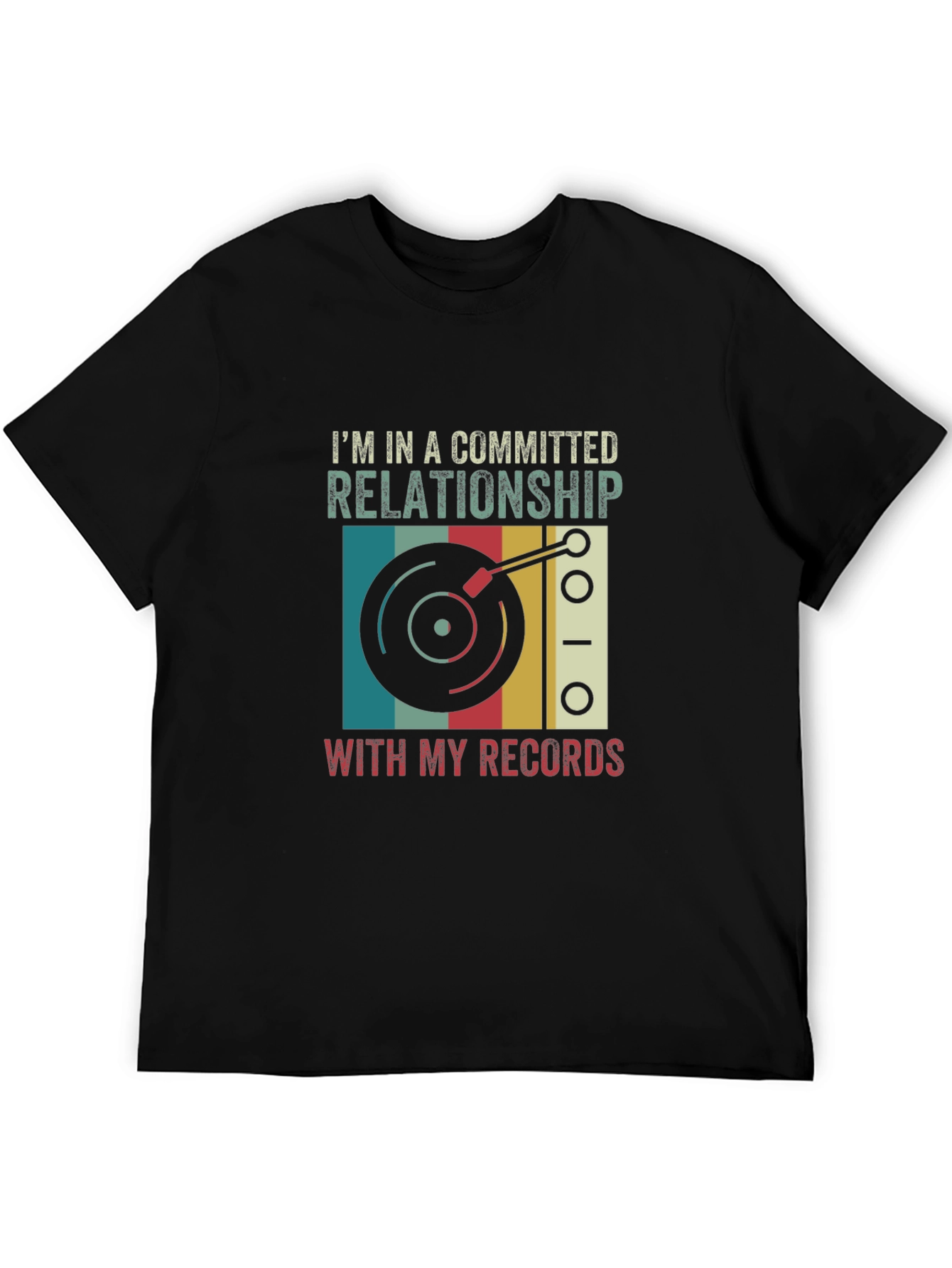 Retro Record Player Relationship Graphic Tee
