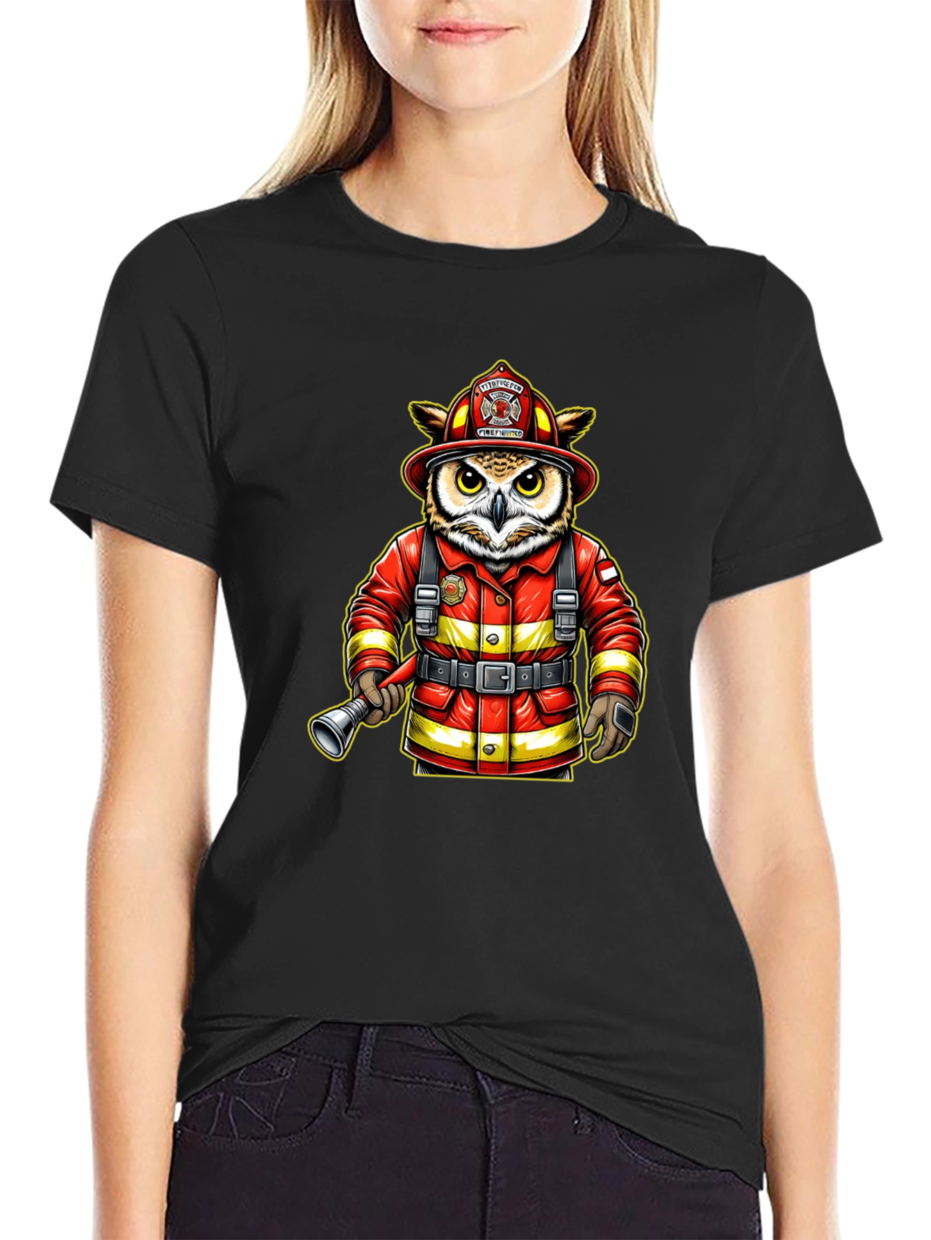 Owl Firefighter T-Shirt