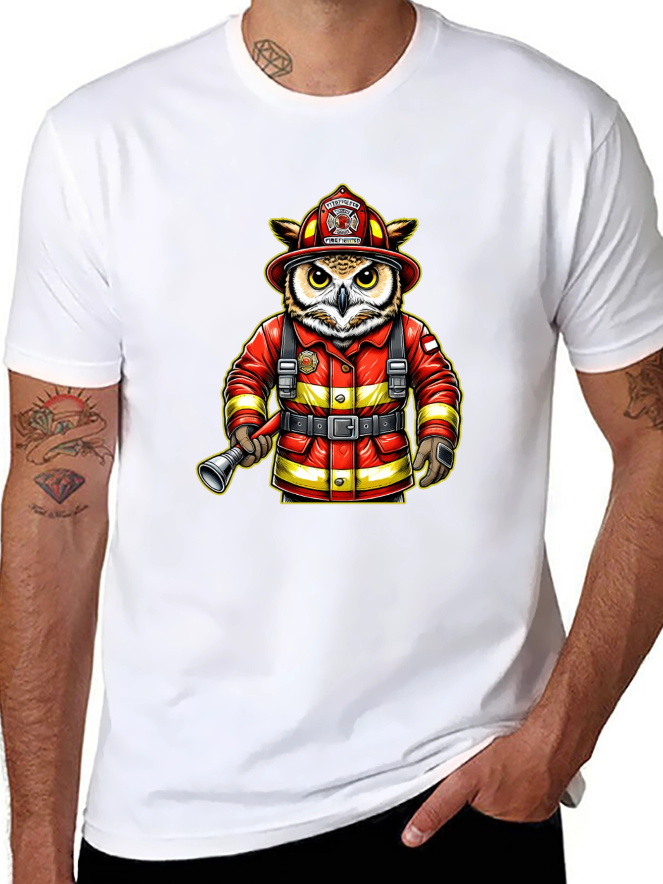 Owl Firefighter T-Shirt