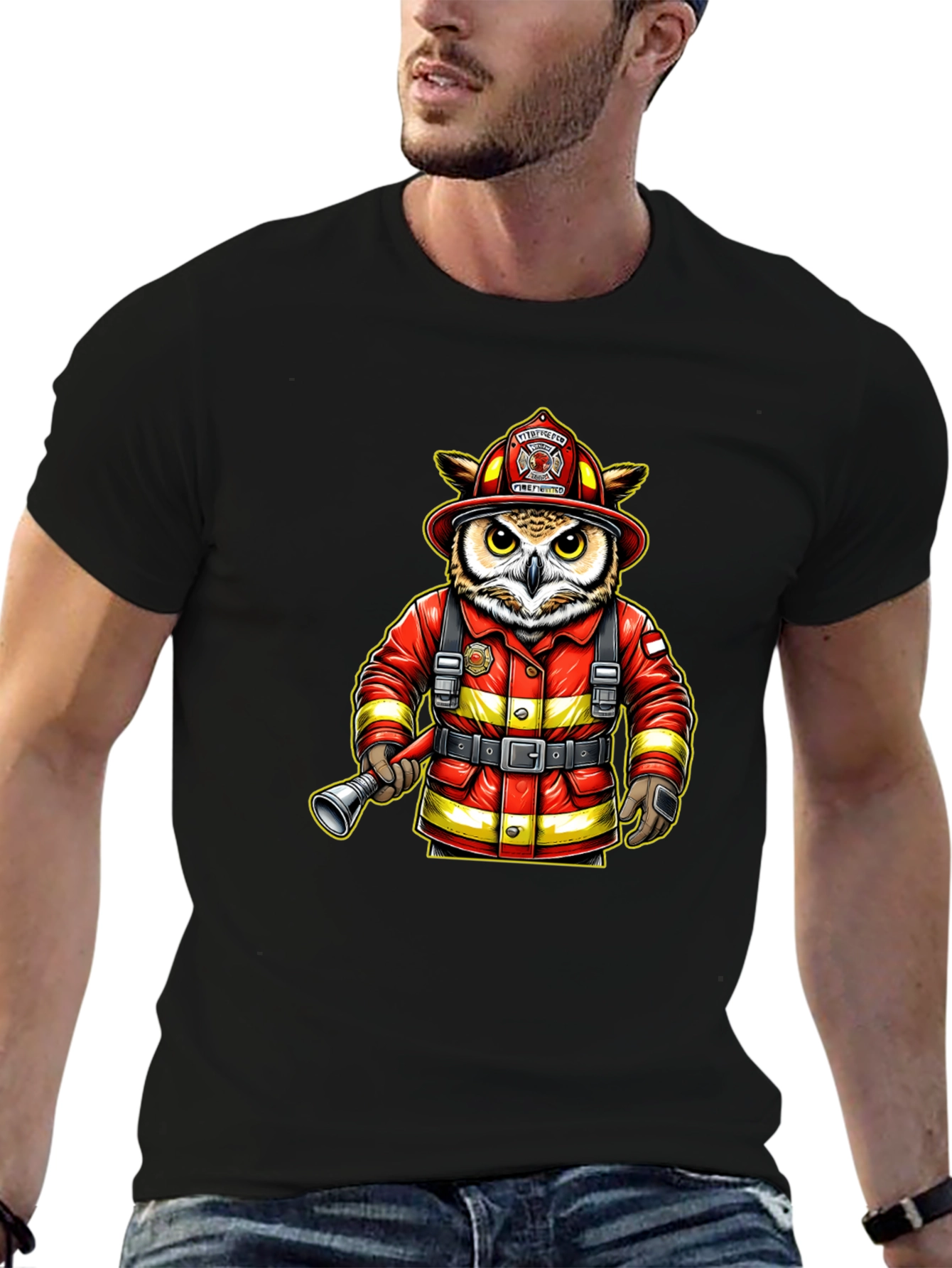 Owl Firefighter T-Shirt
