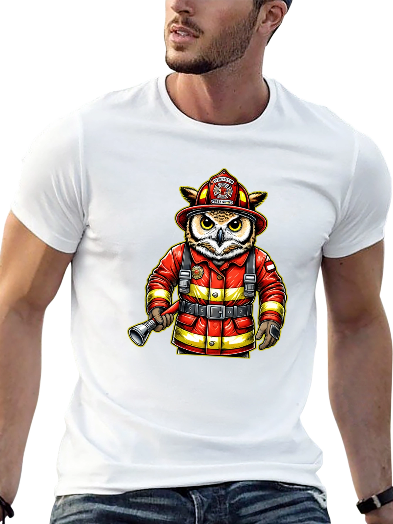 Owl Firefighter T-Shirt