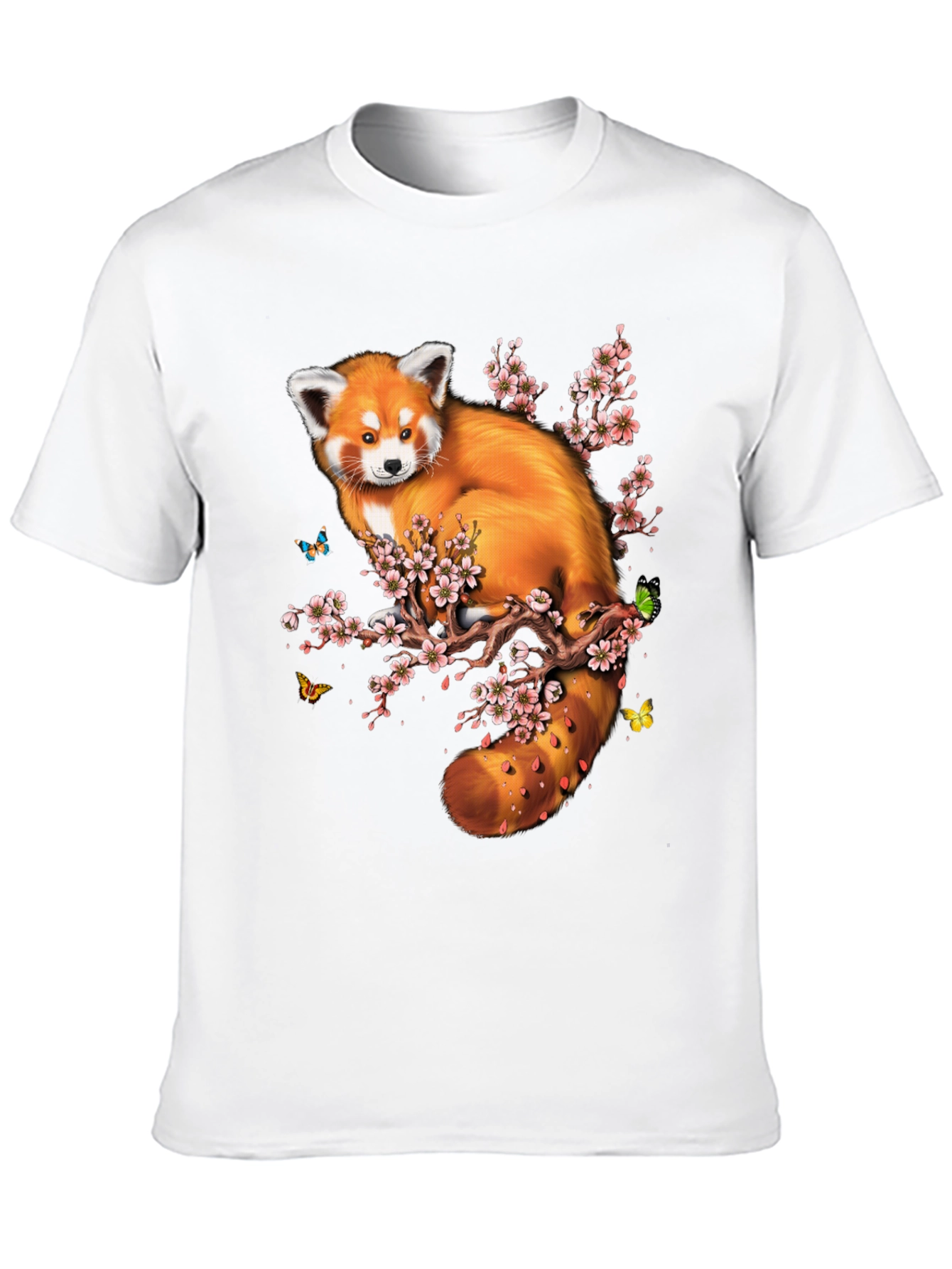 Red Panda & Cherry Blossom Graphic Tee