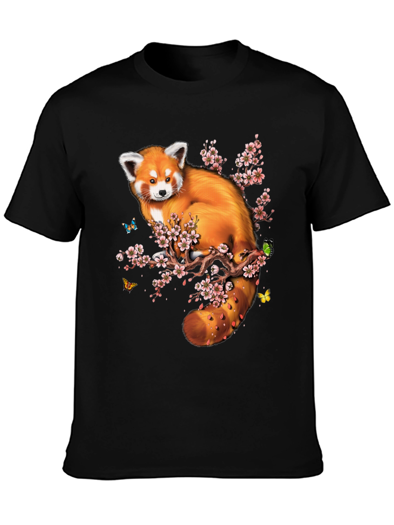 Red Panda & Cherry Blossom Graphic Tee