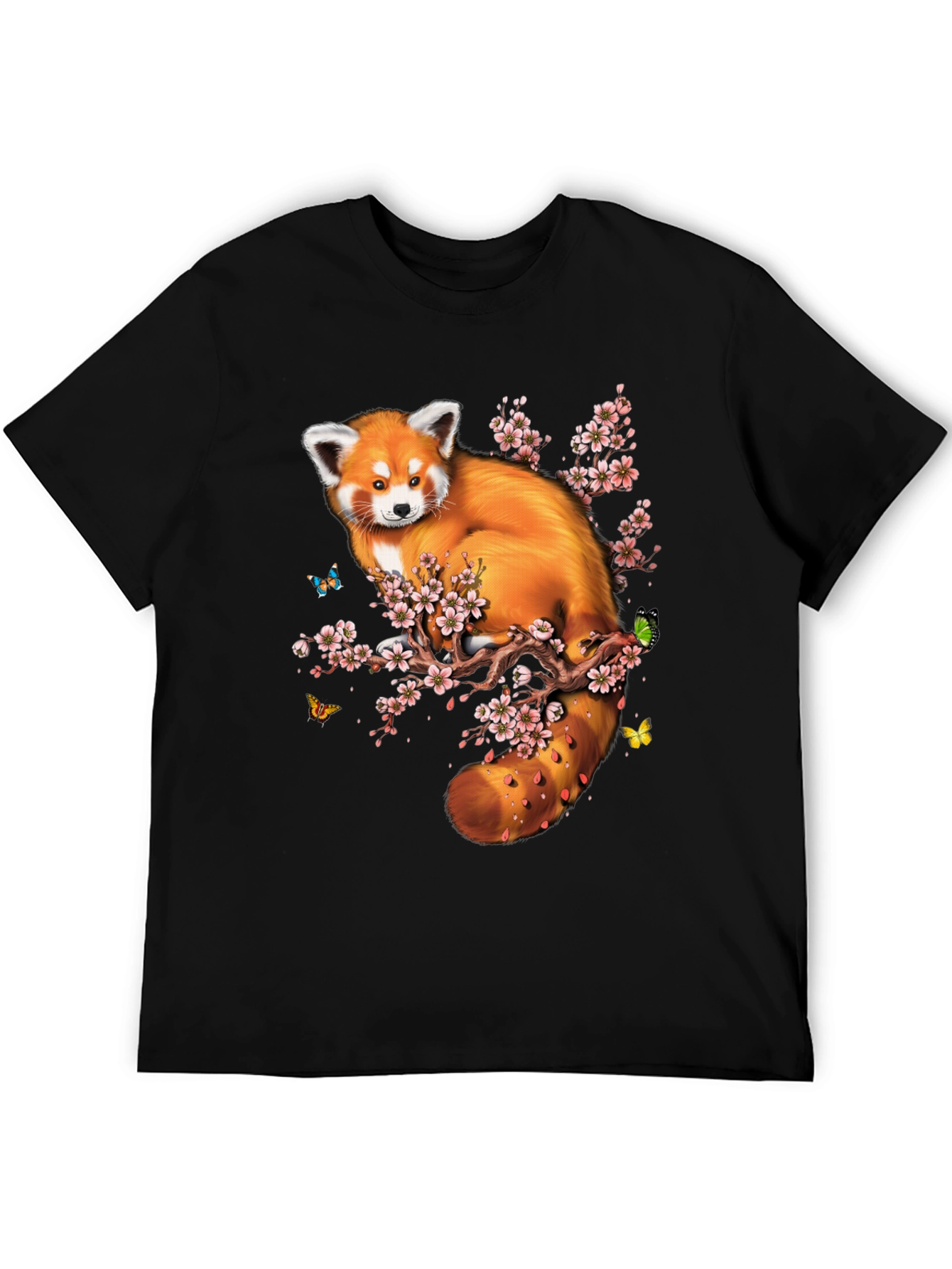 Red Panda & Cherry Blossom Graphic Tee