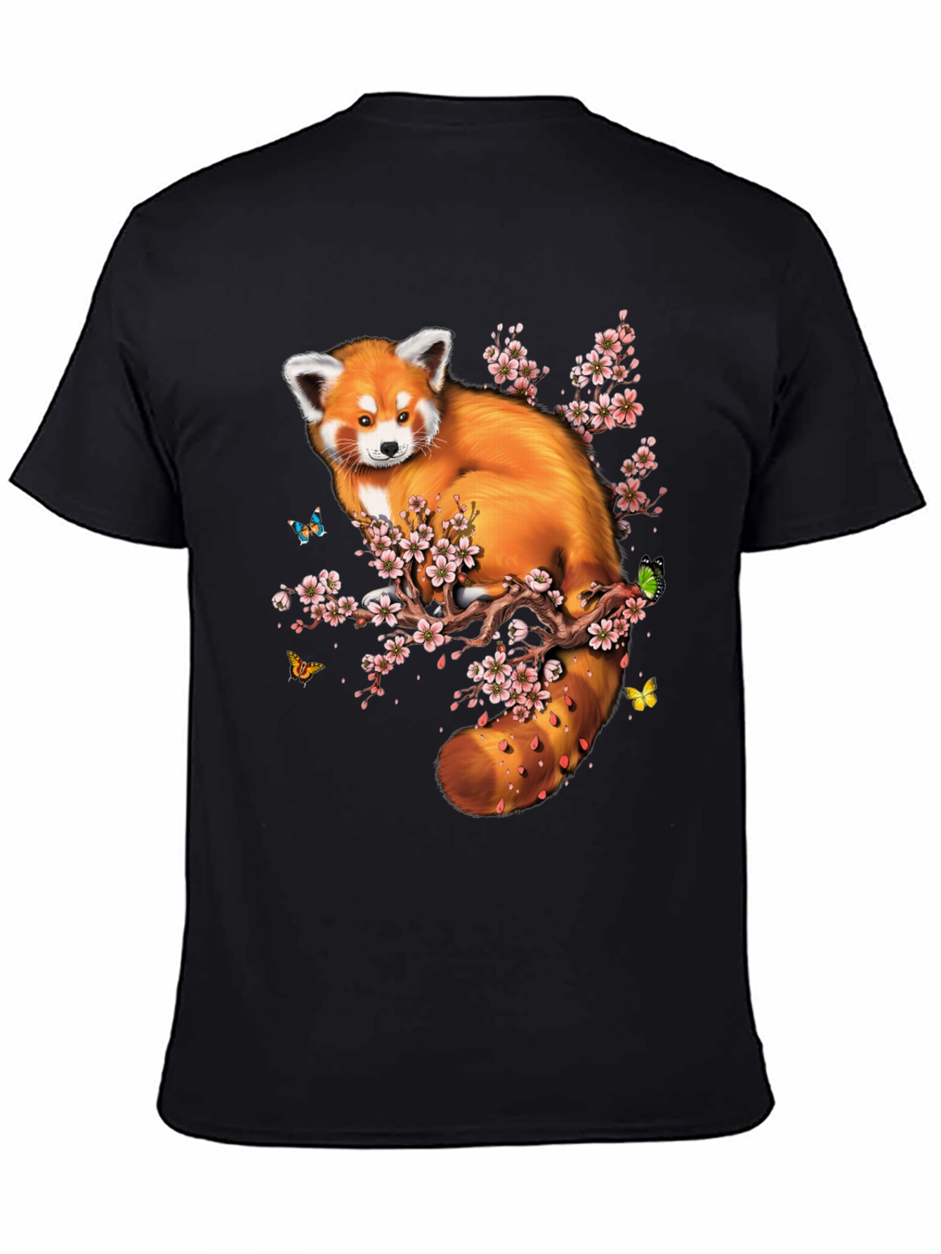 Red Panda & Cherry Blossom Graphic Tee