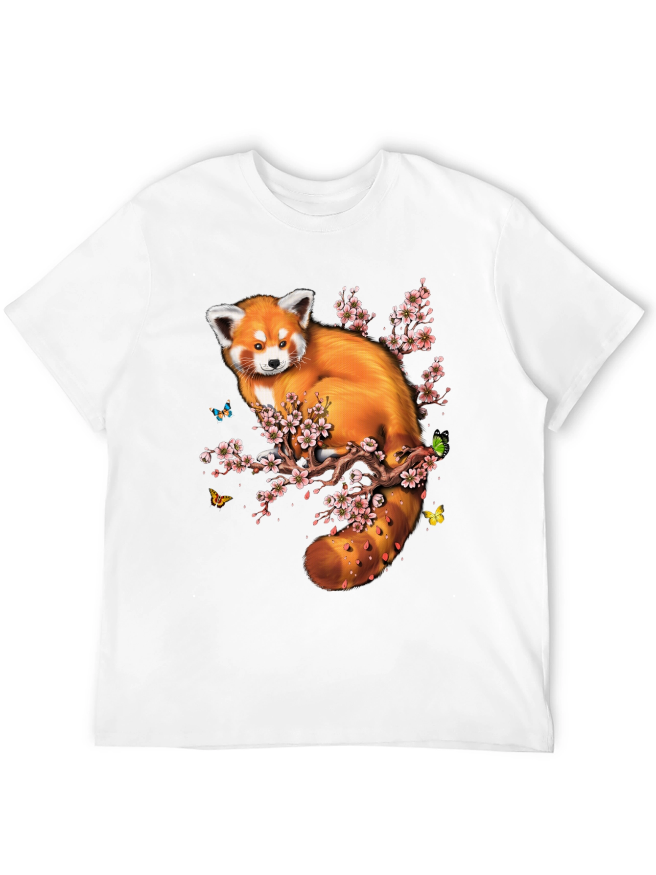 Red Panda & Cherry Blossom Graphic Tee