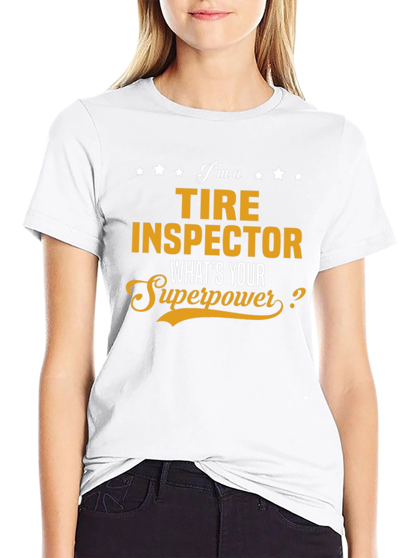 Tire Inspector Superpower Black T-Shirt