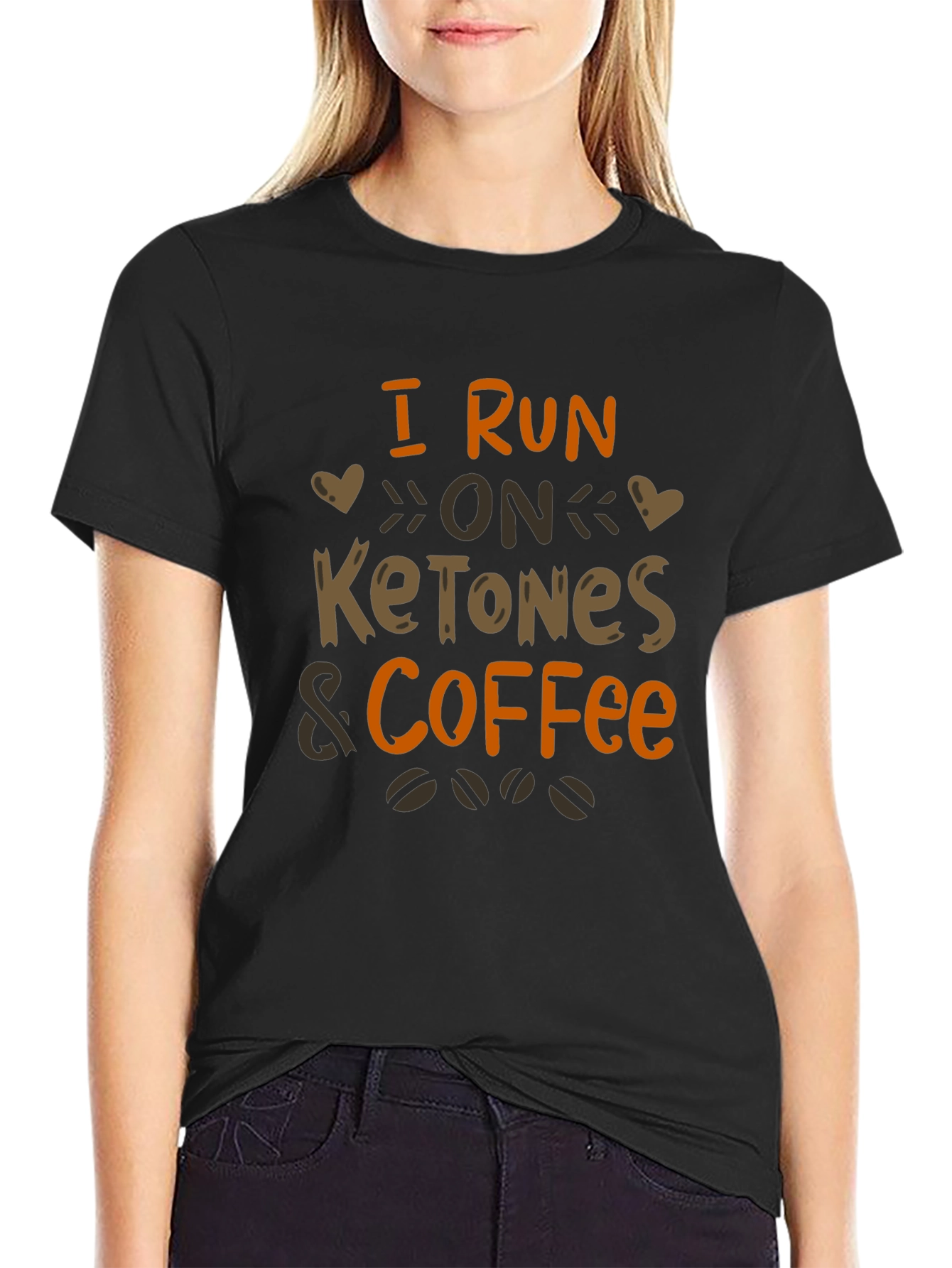 I Run On Ketones & Coffee Black T-Shirt
