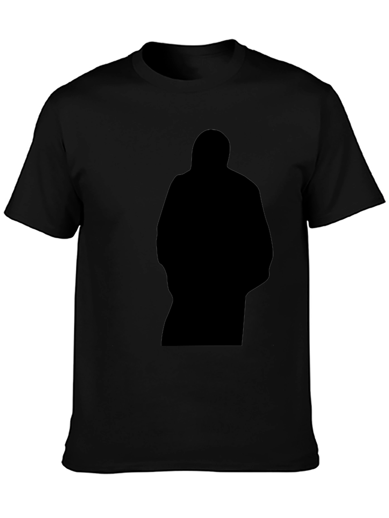 Mens Black Graphic T-Shirt - Silhouette Design