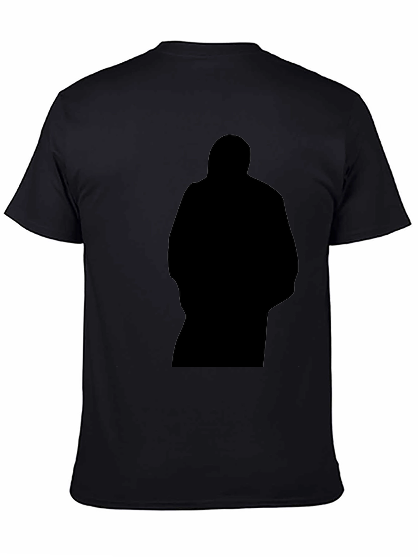 Mens Black Graphic T-Shirt - Silhouette Design