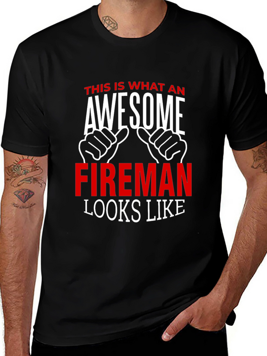 Awesome Fireman T-Shirt - Firefighter Gift