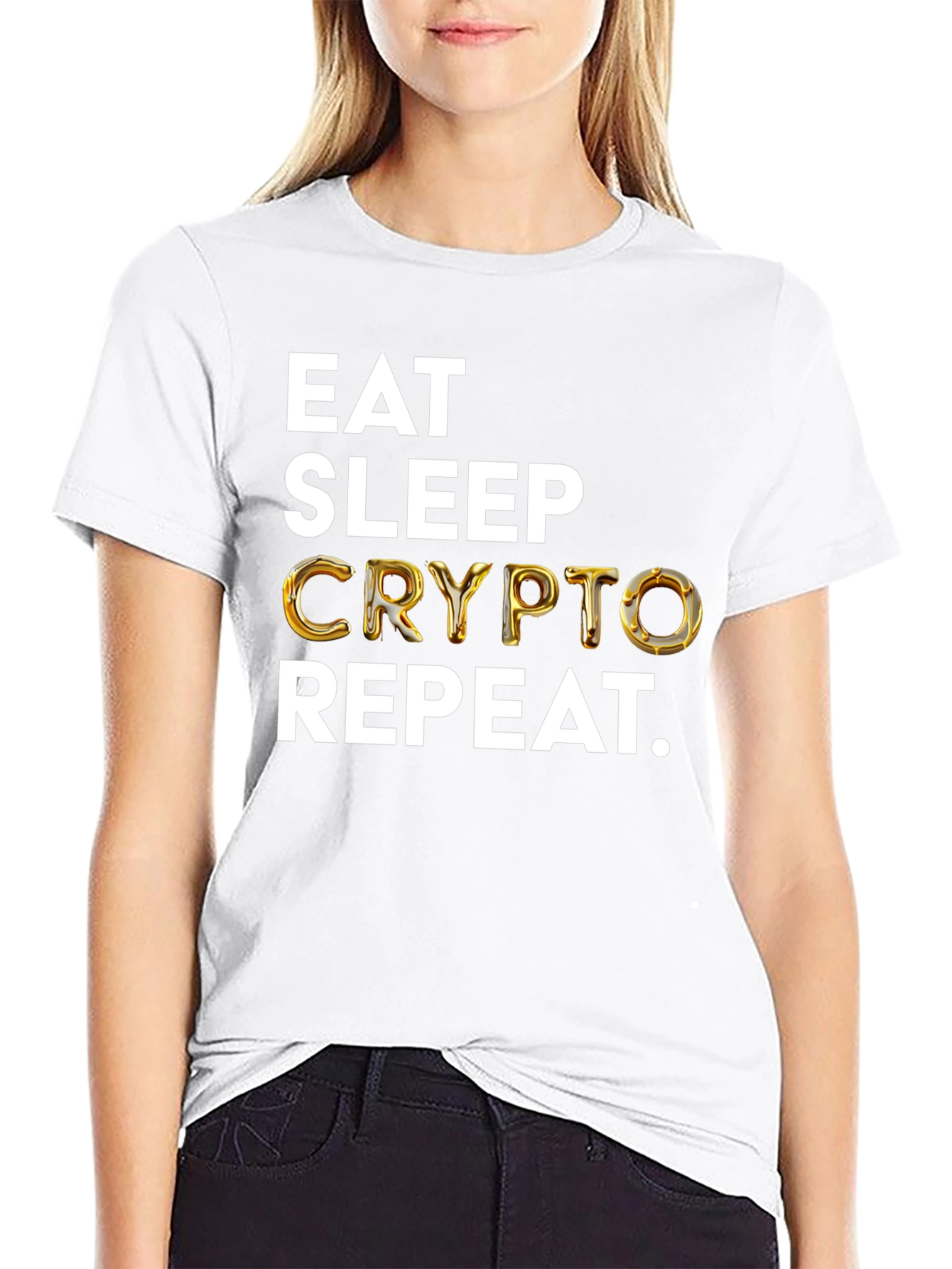 Eat Sleep Crypto Repeat Black T-Shirt