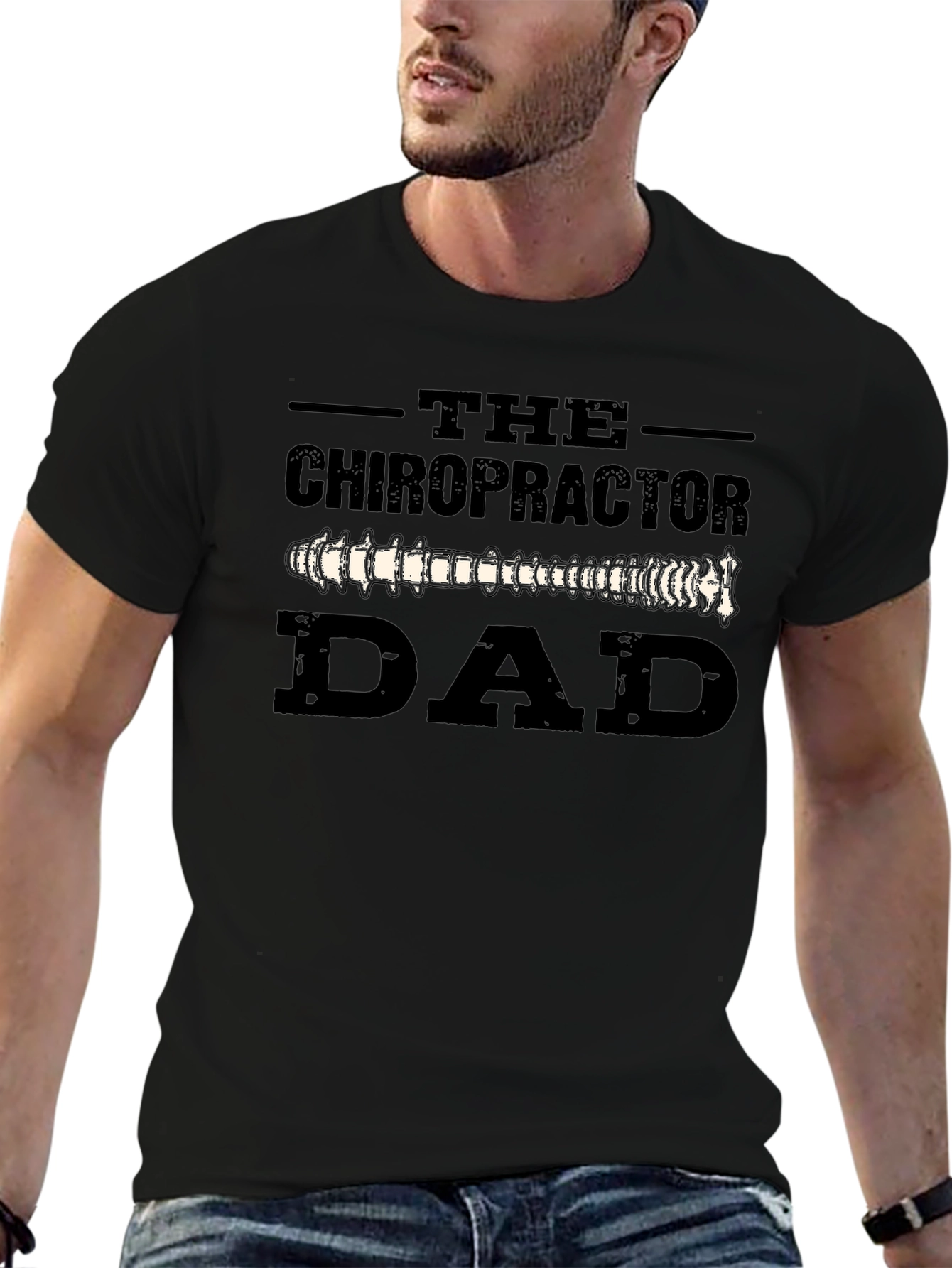 Chiropractor Dad T-Shirt - Spine Design