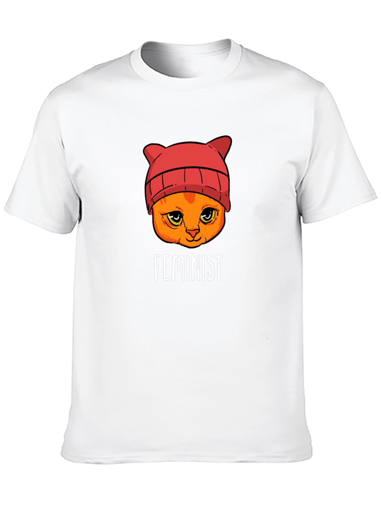 Feminist Cat T-Shirt -  Black Unisex Tee