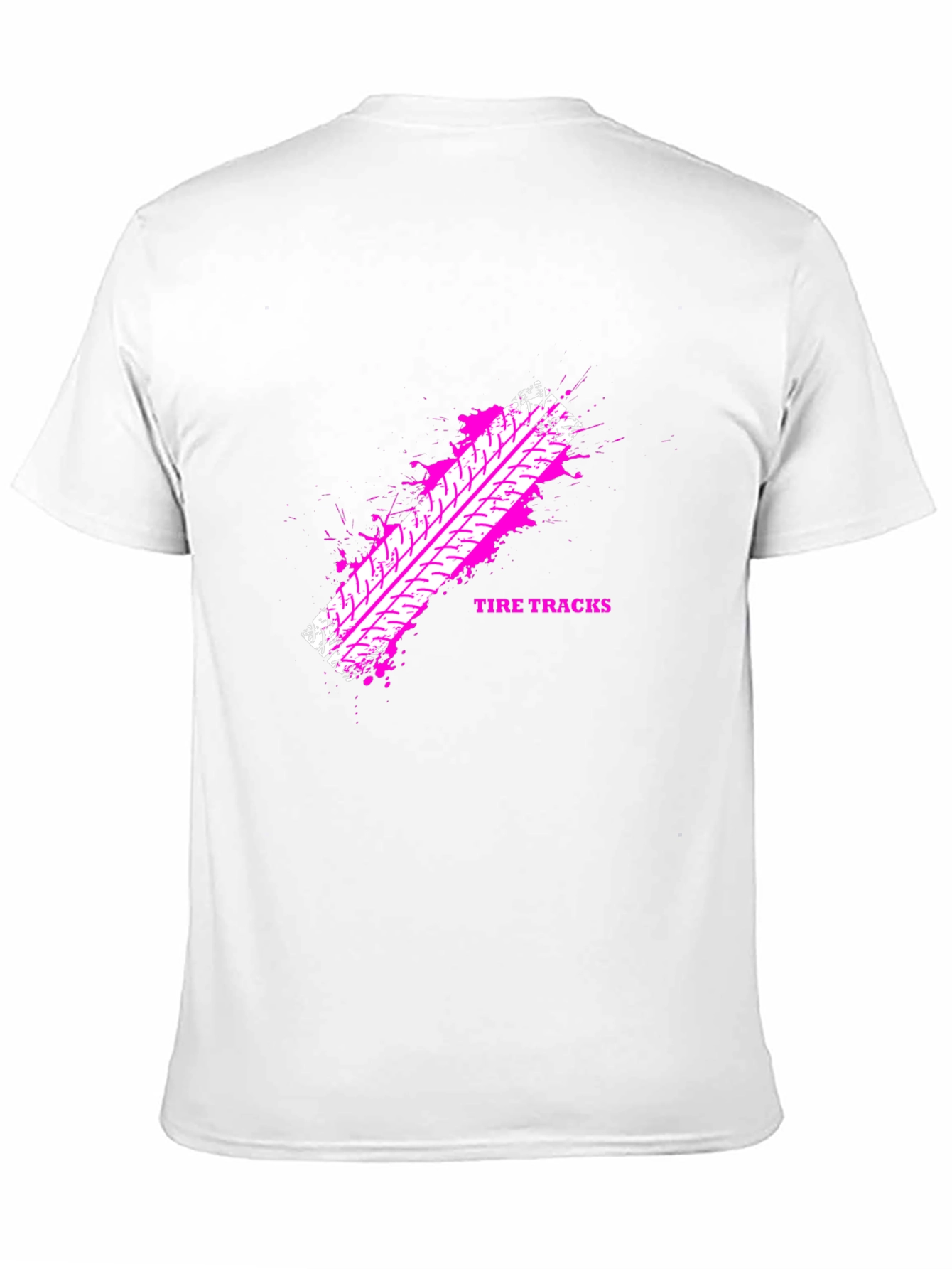 Tire Tracks Graphic T-Shirt - Black Cotton Tee
