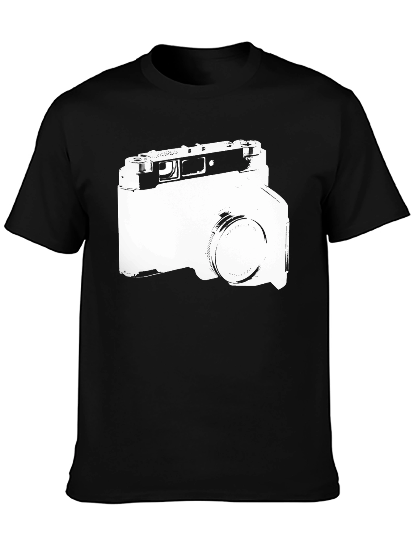 Retro Camera Graphic T-Shirt - Black