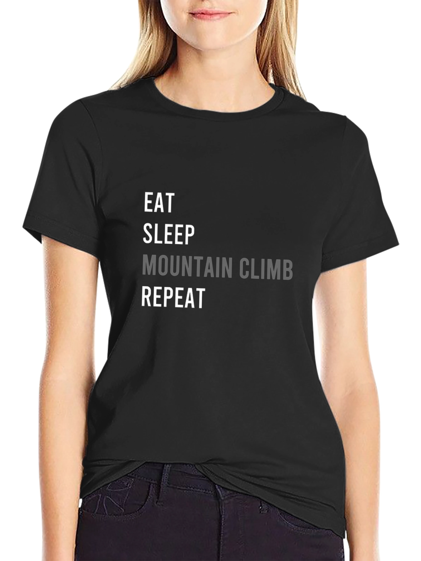 Eat Sleep Mountain Climb Repeat Graphic Tee
