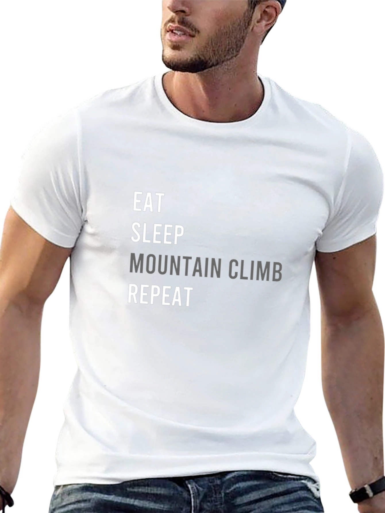 Eat Sleep Mountain Climb Repeat Graphic Tee