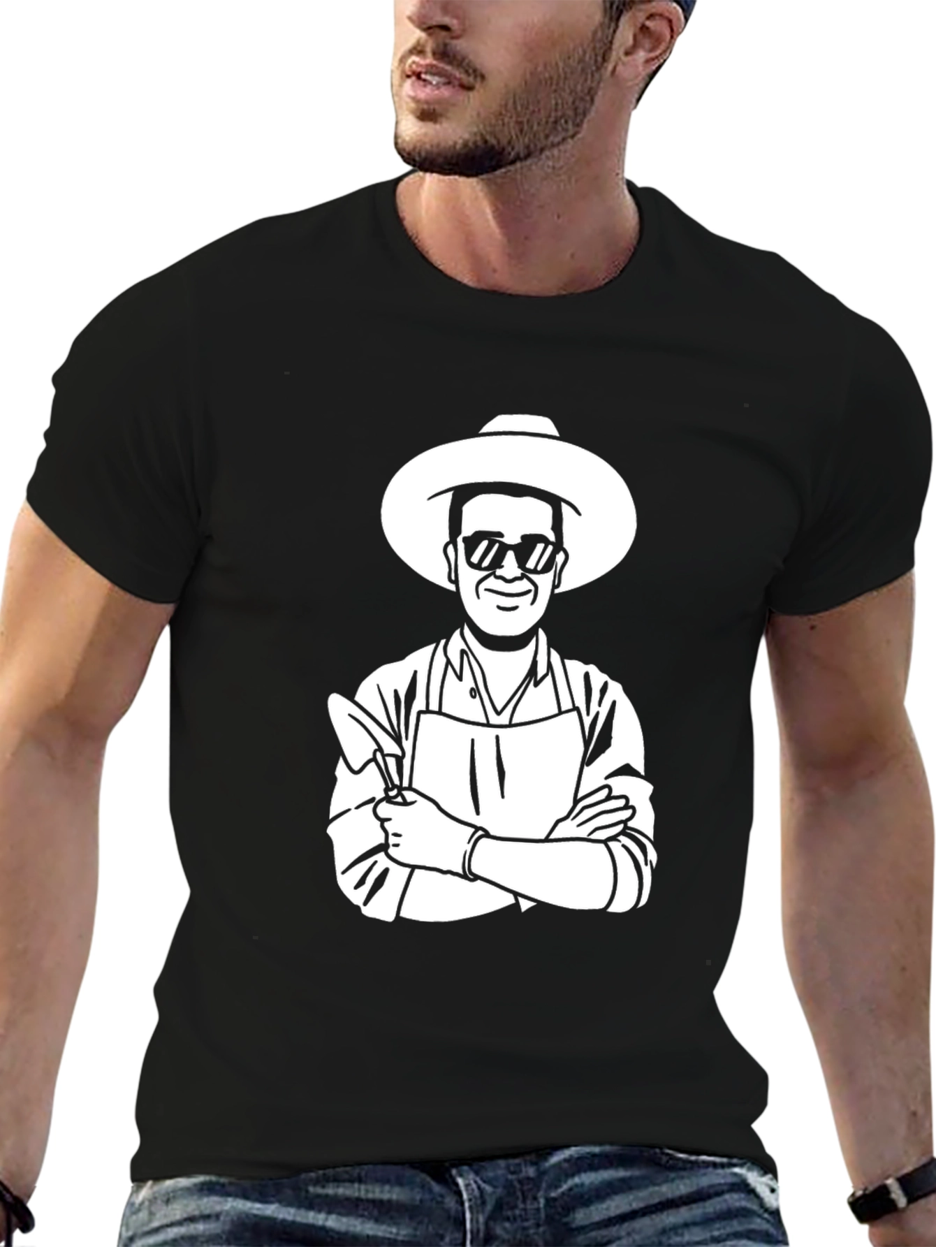 BBQ Chef Graphic Tee - Black Casual T-Shirt