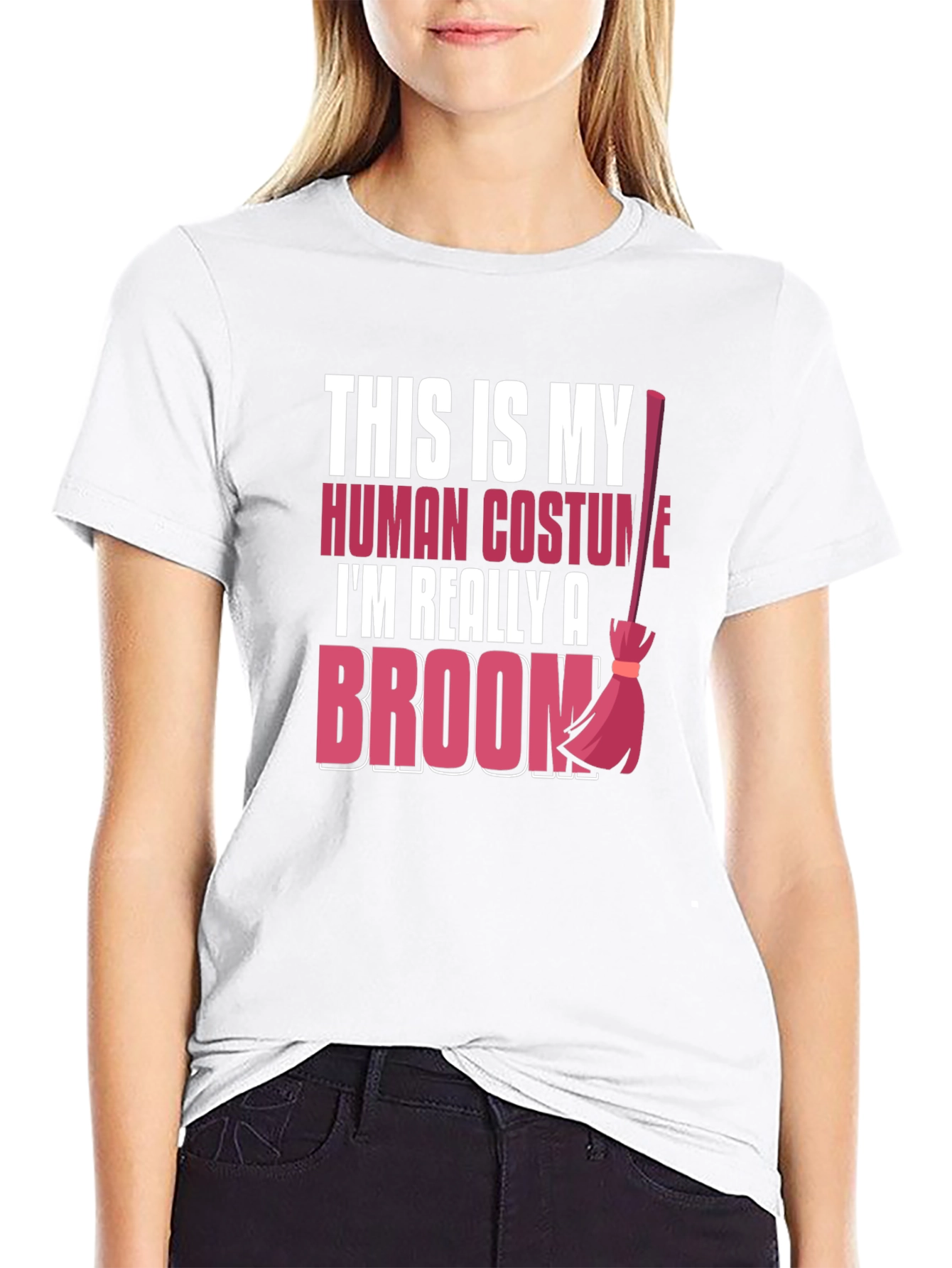 Halloween Broom Costume T-Shirt