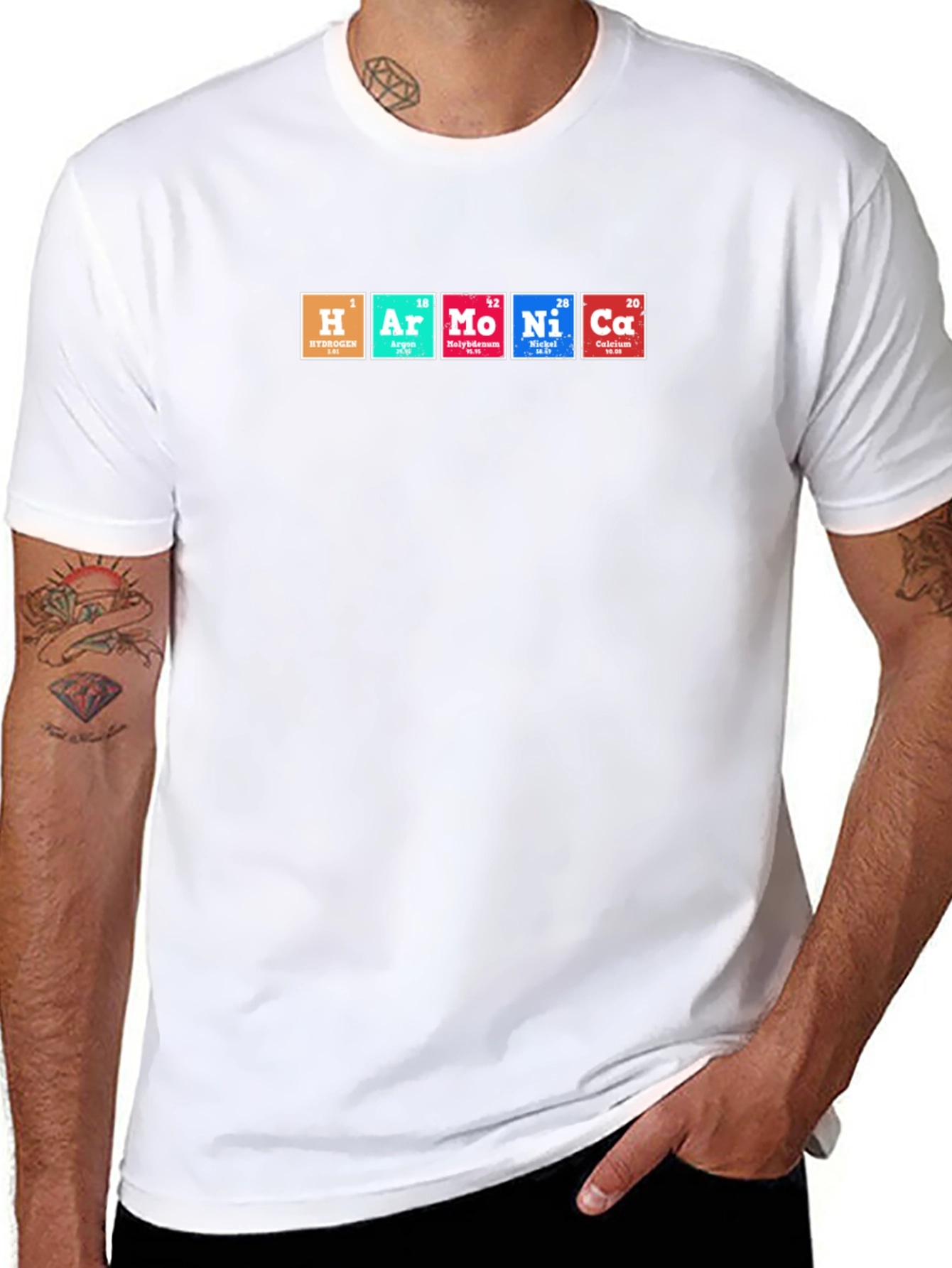 Harmonica Periodic Table Elements Funny T-Shirt