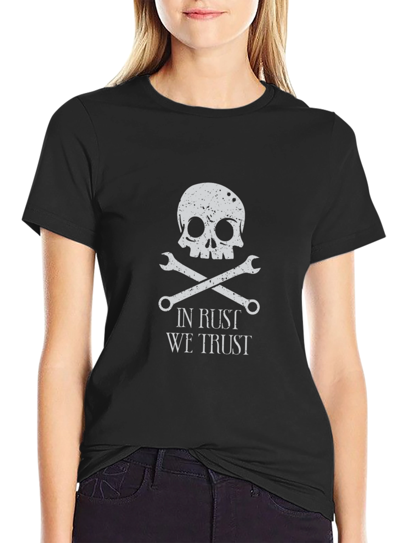 In Rust We Trust Skull & Wrenches Graphic T-Shirt