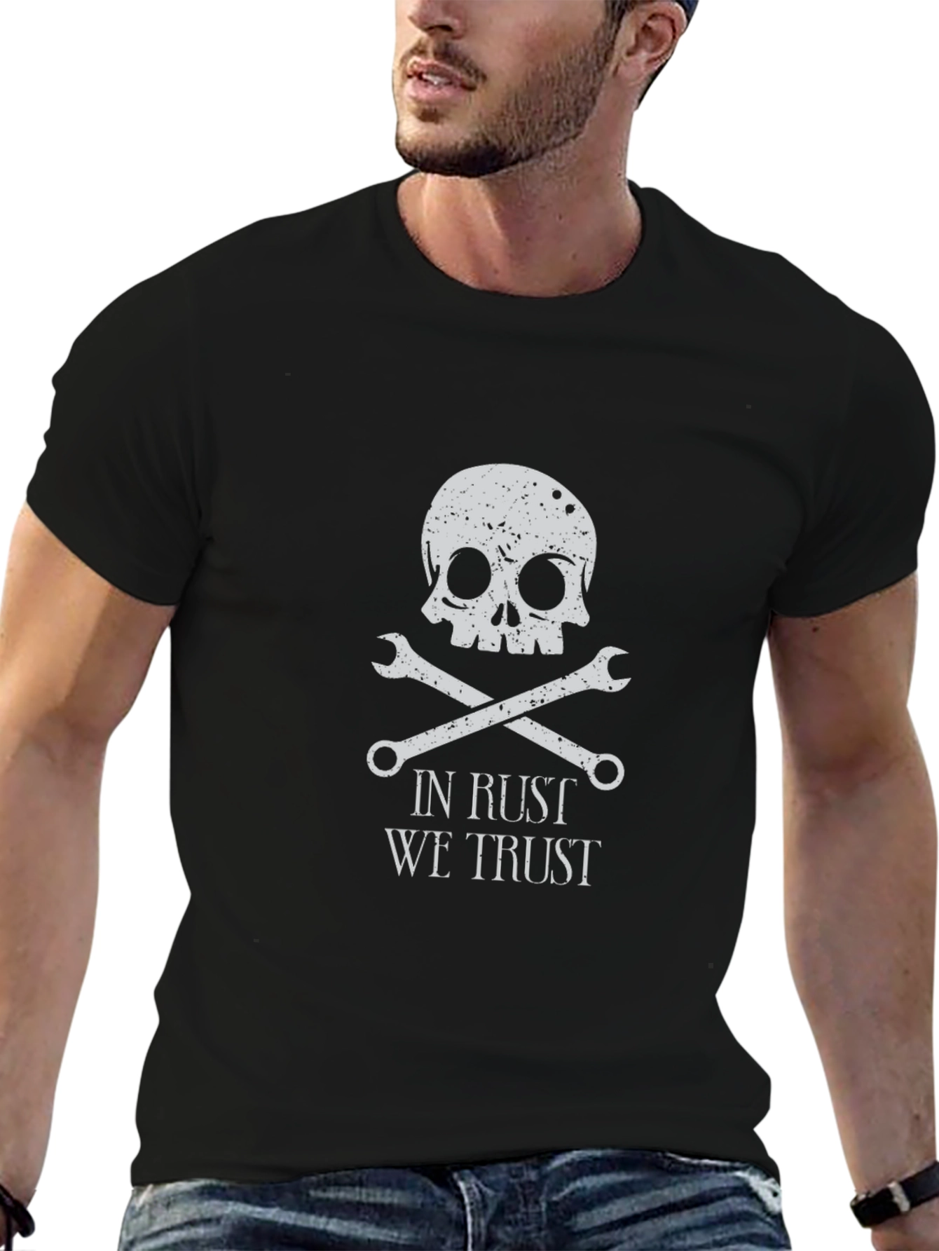 In Rust We Trust Skull & Wrenches Graphic T-Shirt