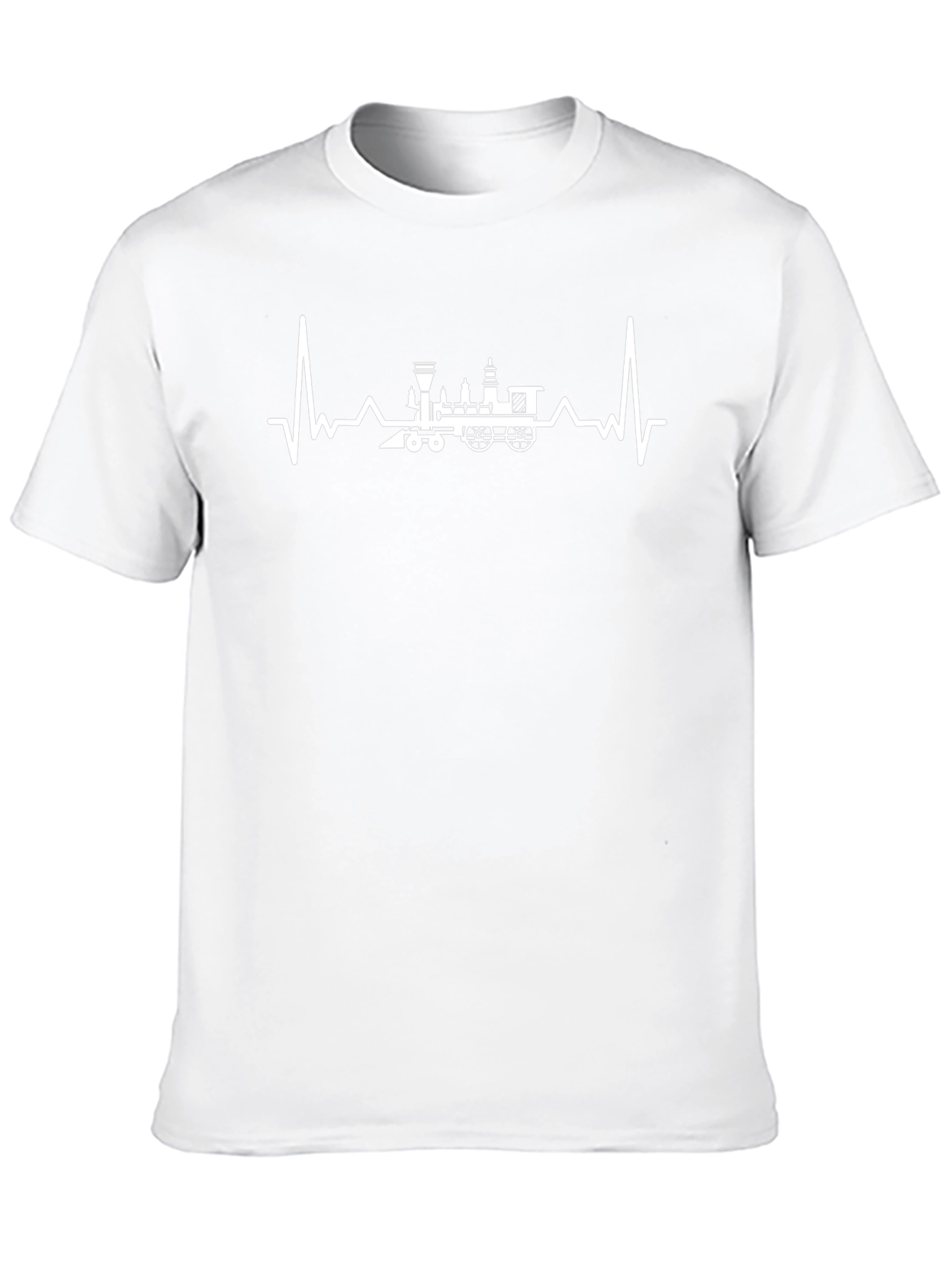 Train Heartbeat T-Shirt - Locomotive Enthusiast Tee