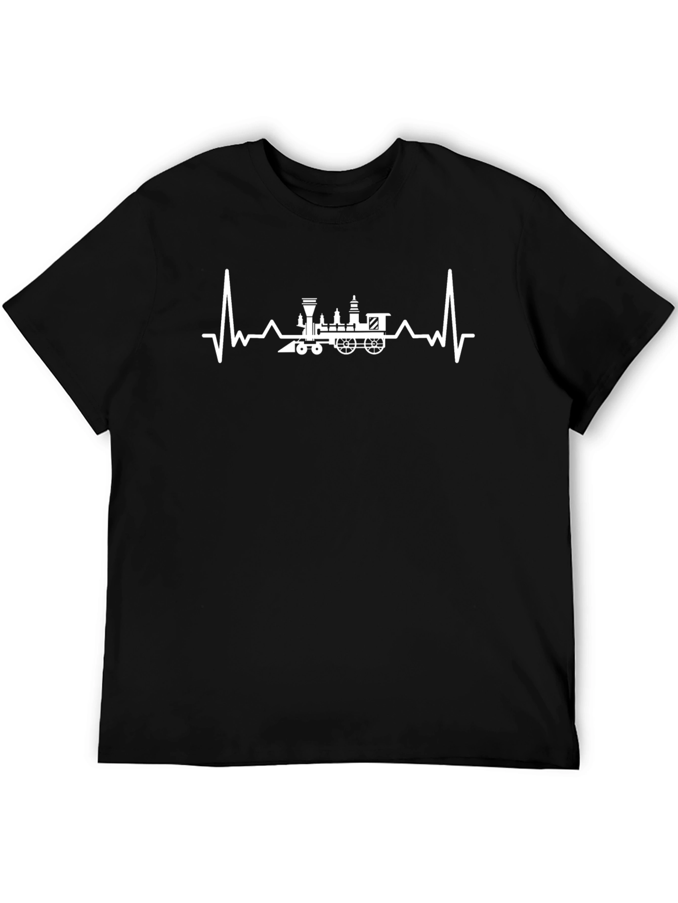 Train Heartbeat T-Shirt - Locomotive Enthusiast Tee