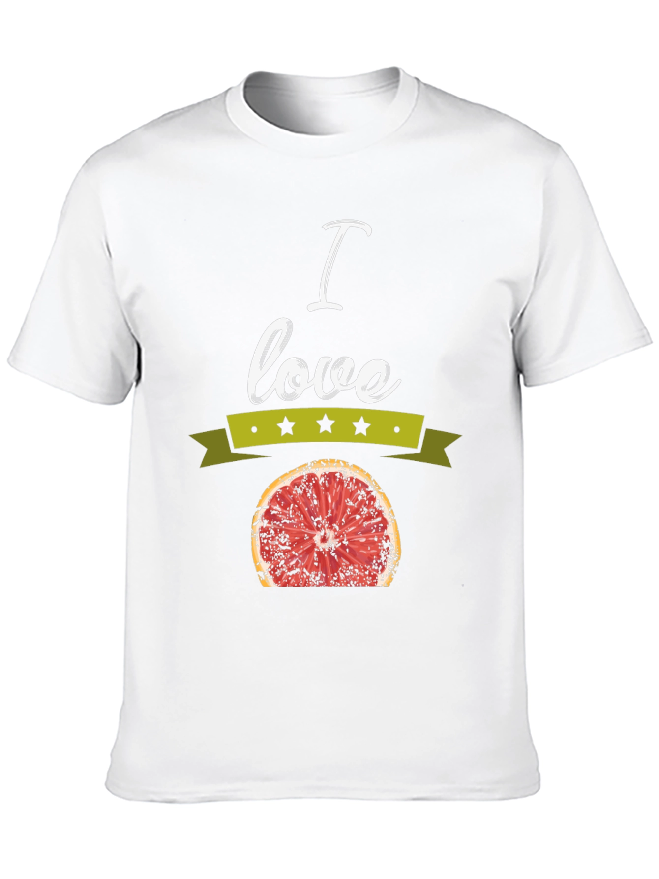 I Love Grapefruit Graphic Tee - Black Cotton T-Shirt