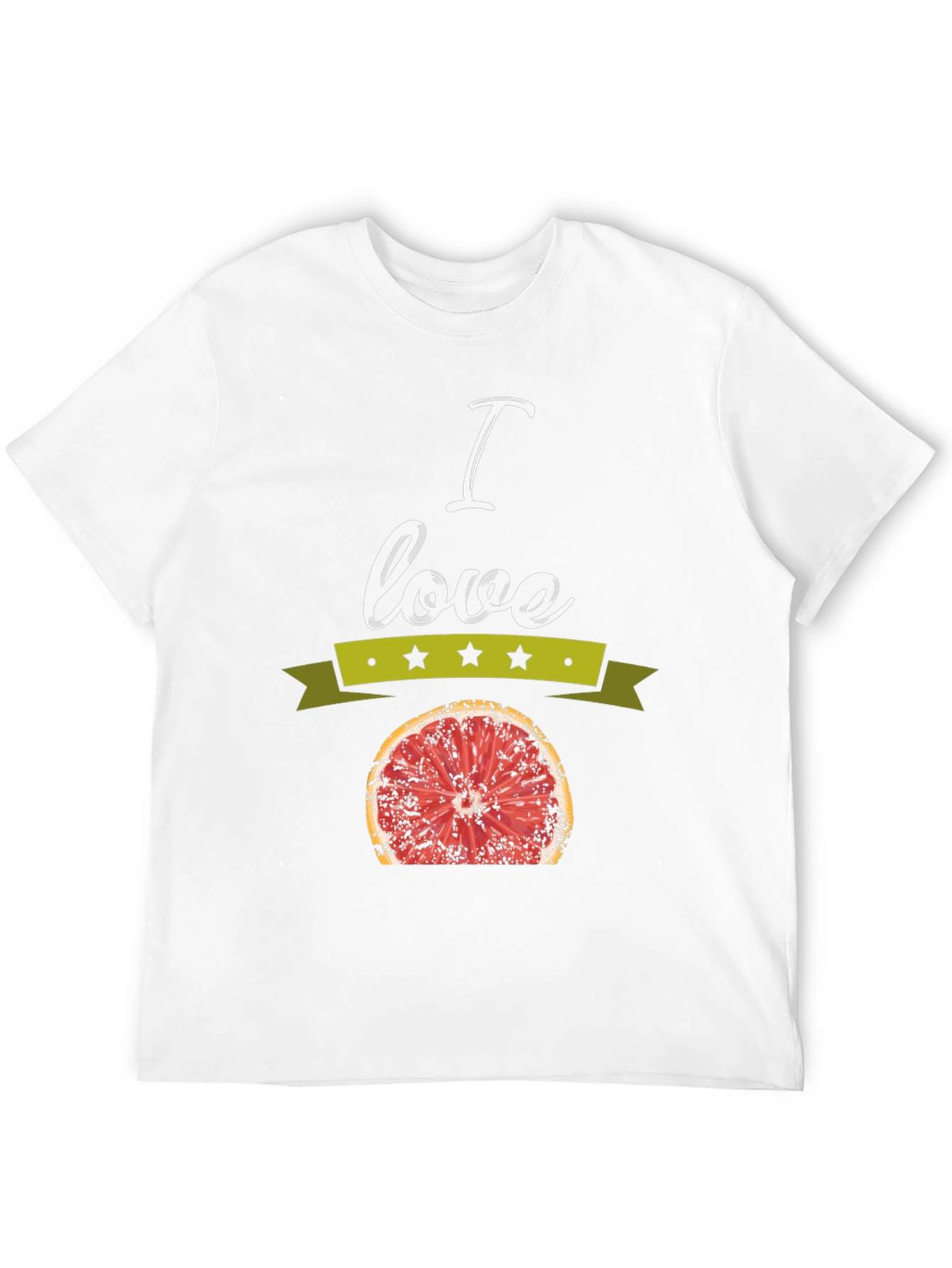 I Love Grapefruit Graphic Tee - Black Cotton T-Shirt