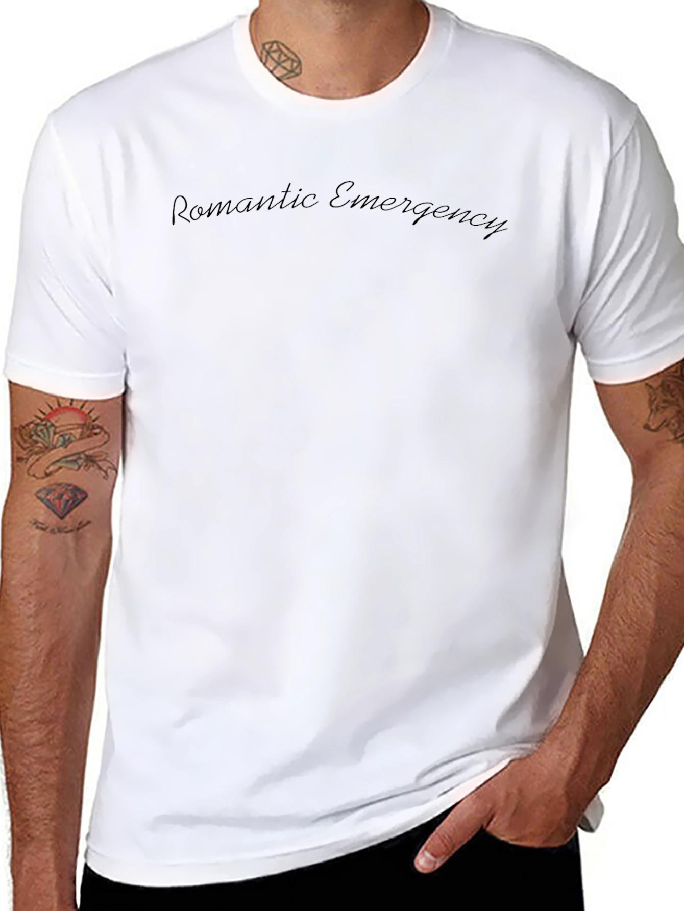 Romantic Emergency Black Graphic Tee