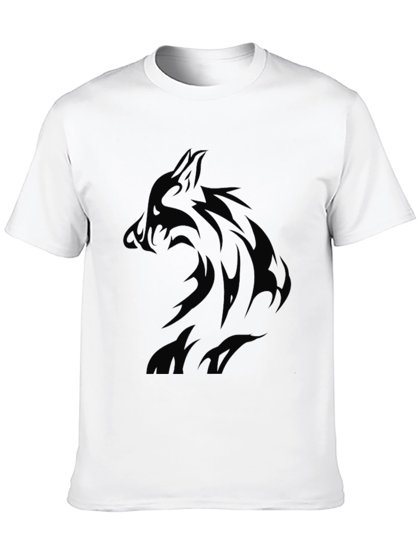 Black Wolf Graphic T-Shirt - Mens Style