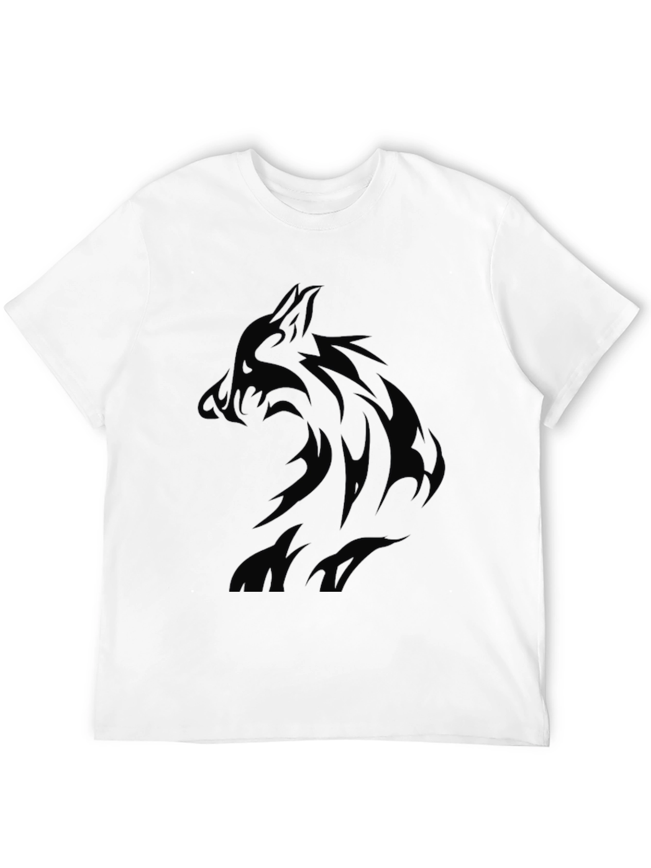 Black Wolf Graphic T-Shirt - Mens Style