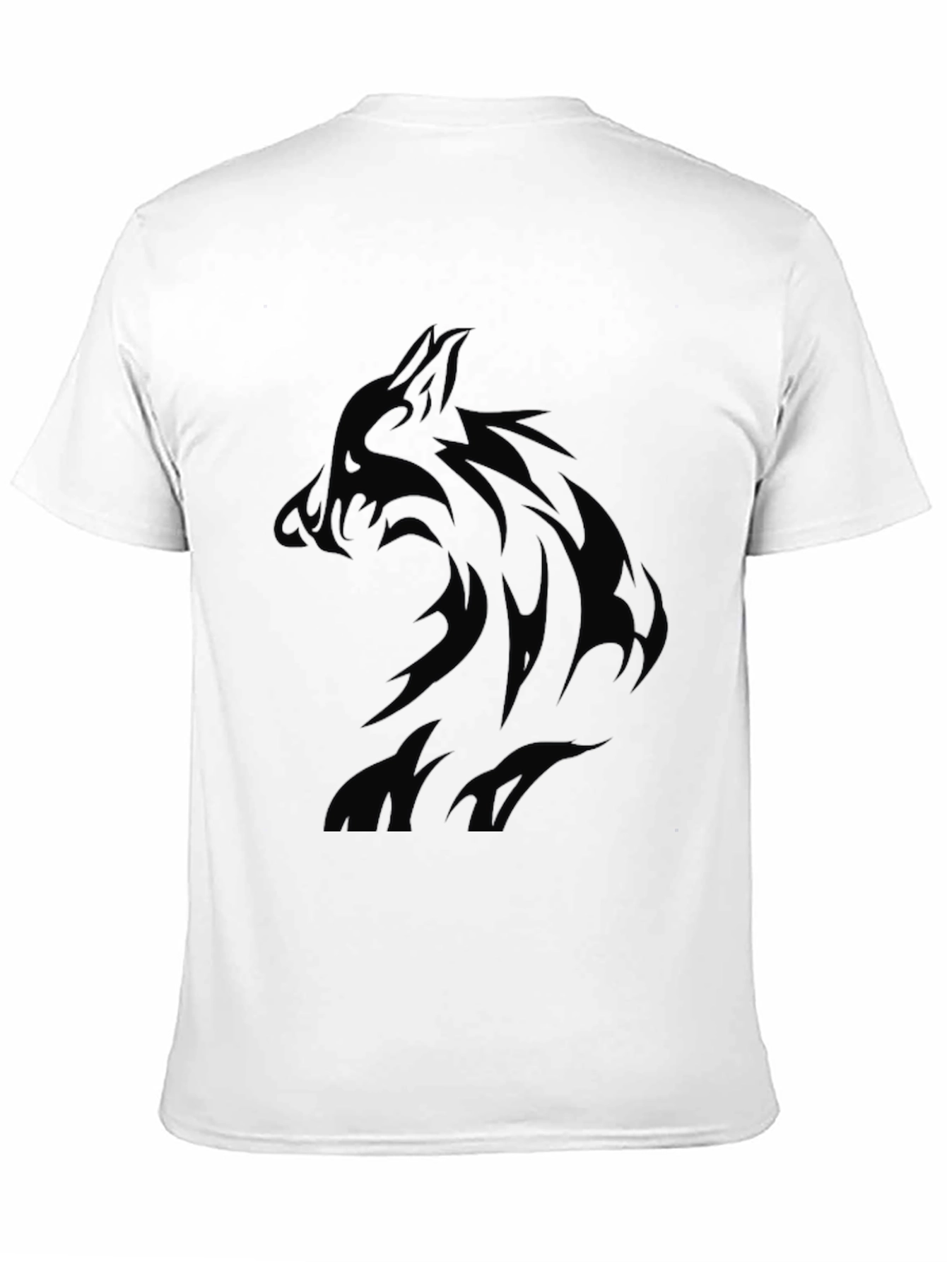 Black Wolf Graphic T-Shirt - Mens Style