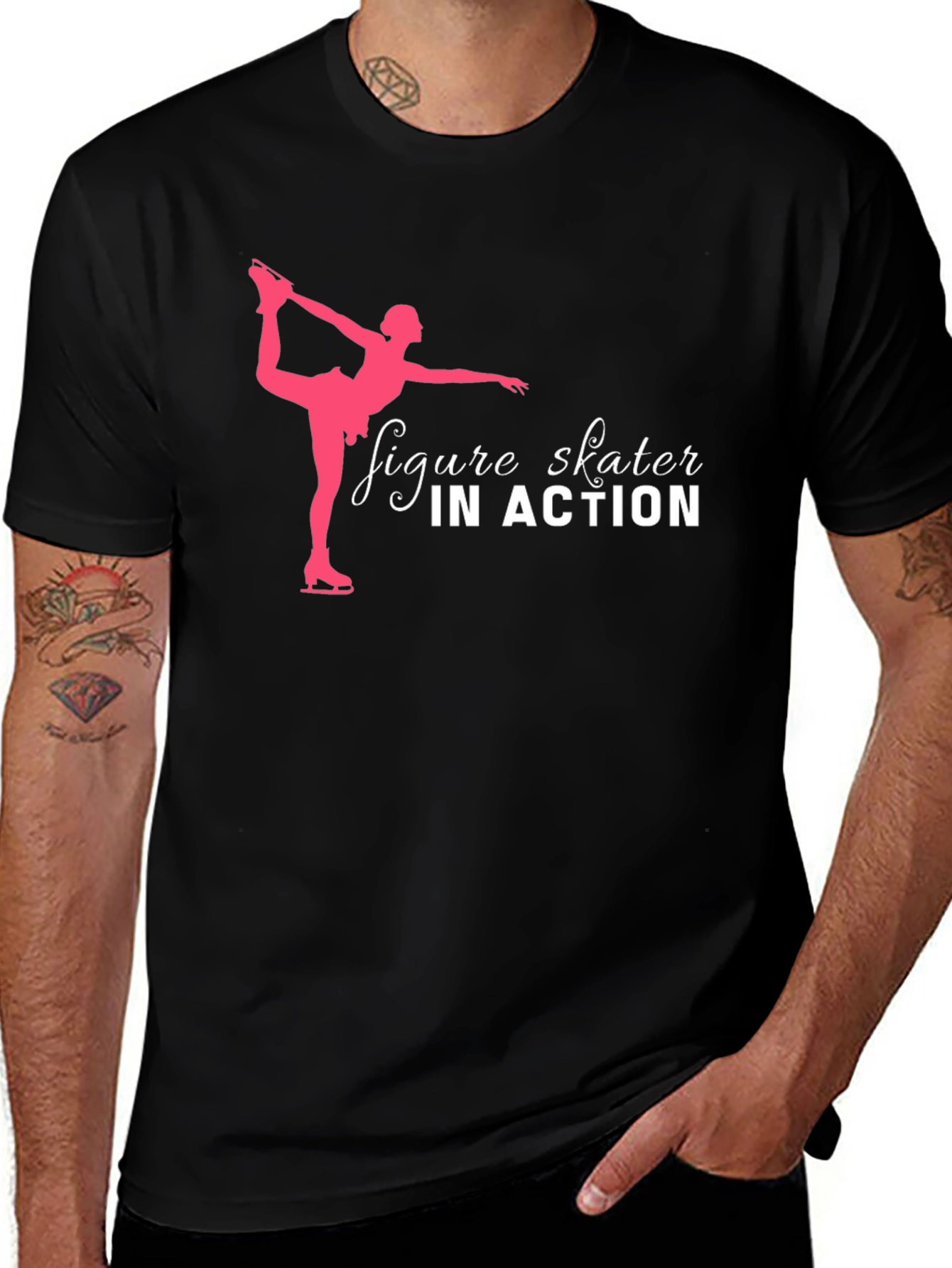 Figure Skater in Action Graphic T-Shirt