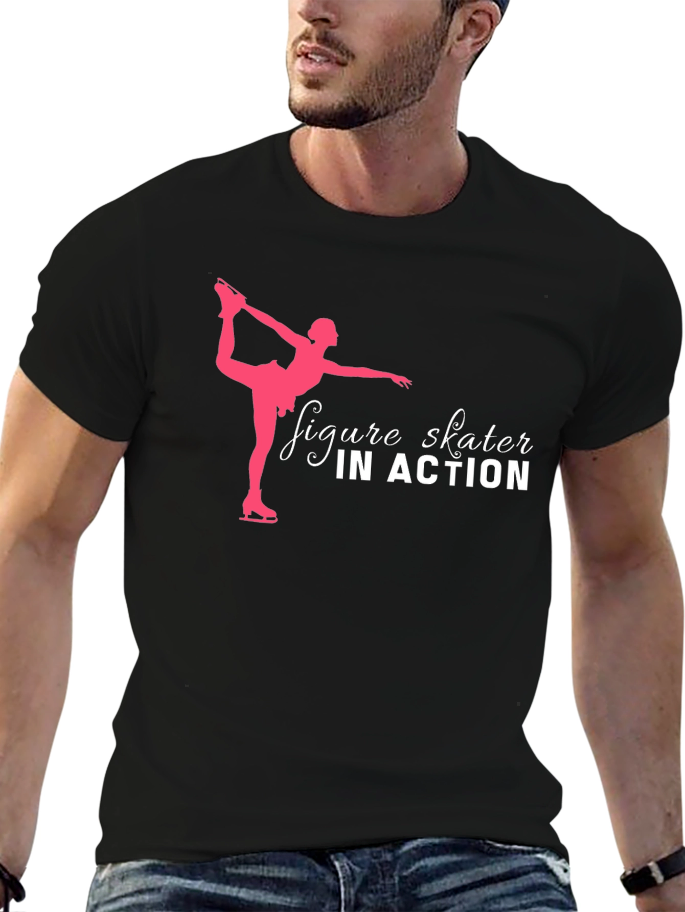 Figure Skater in Action Graphic T-Shirt