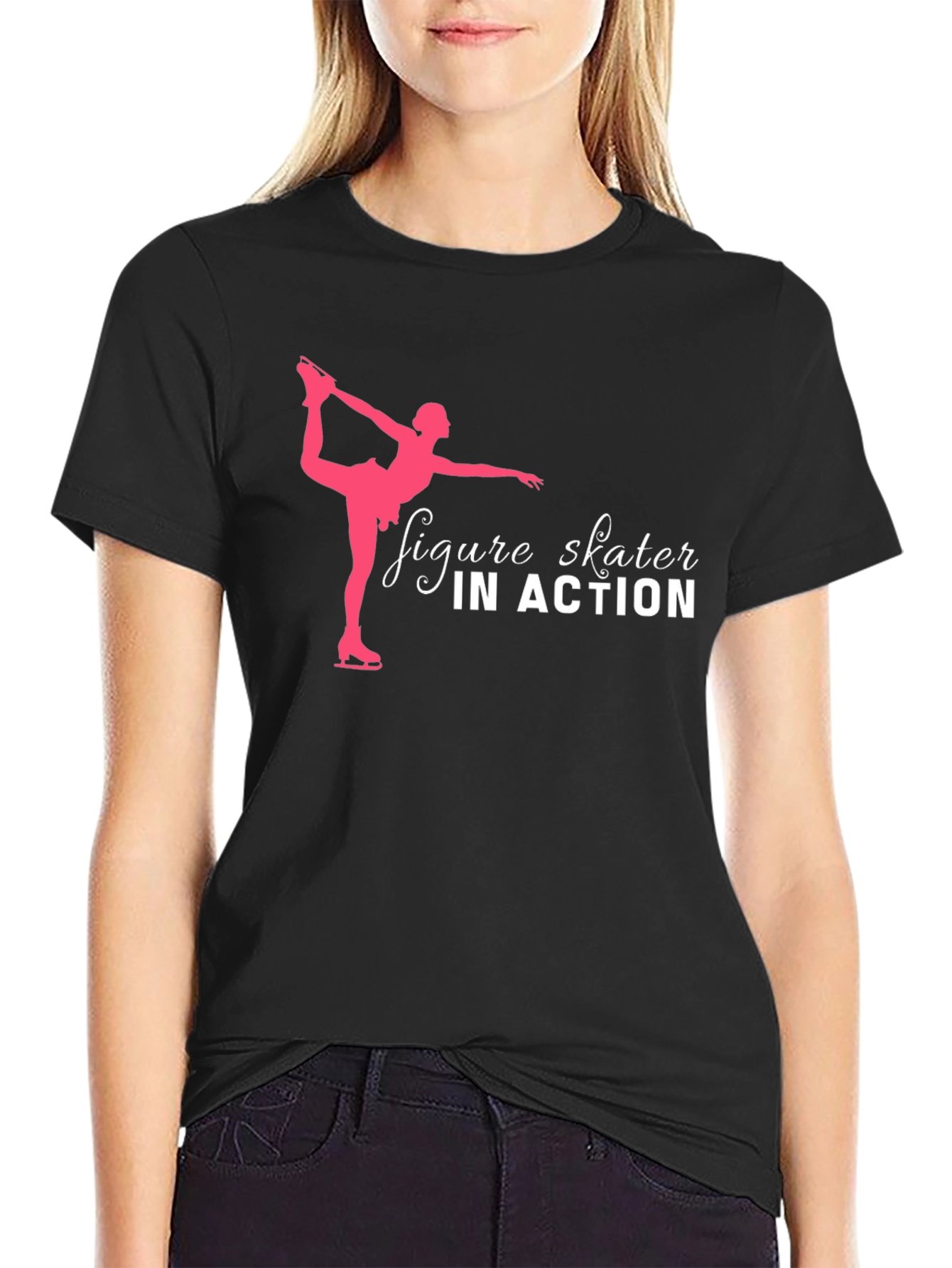 Figure Skater in Action Graphic T-Shirt