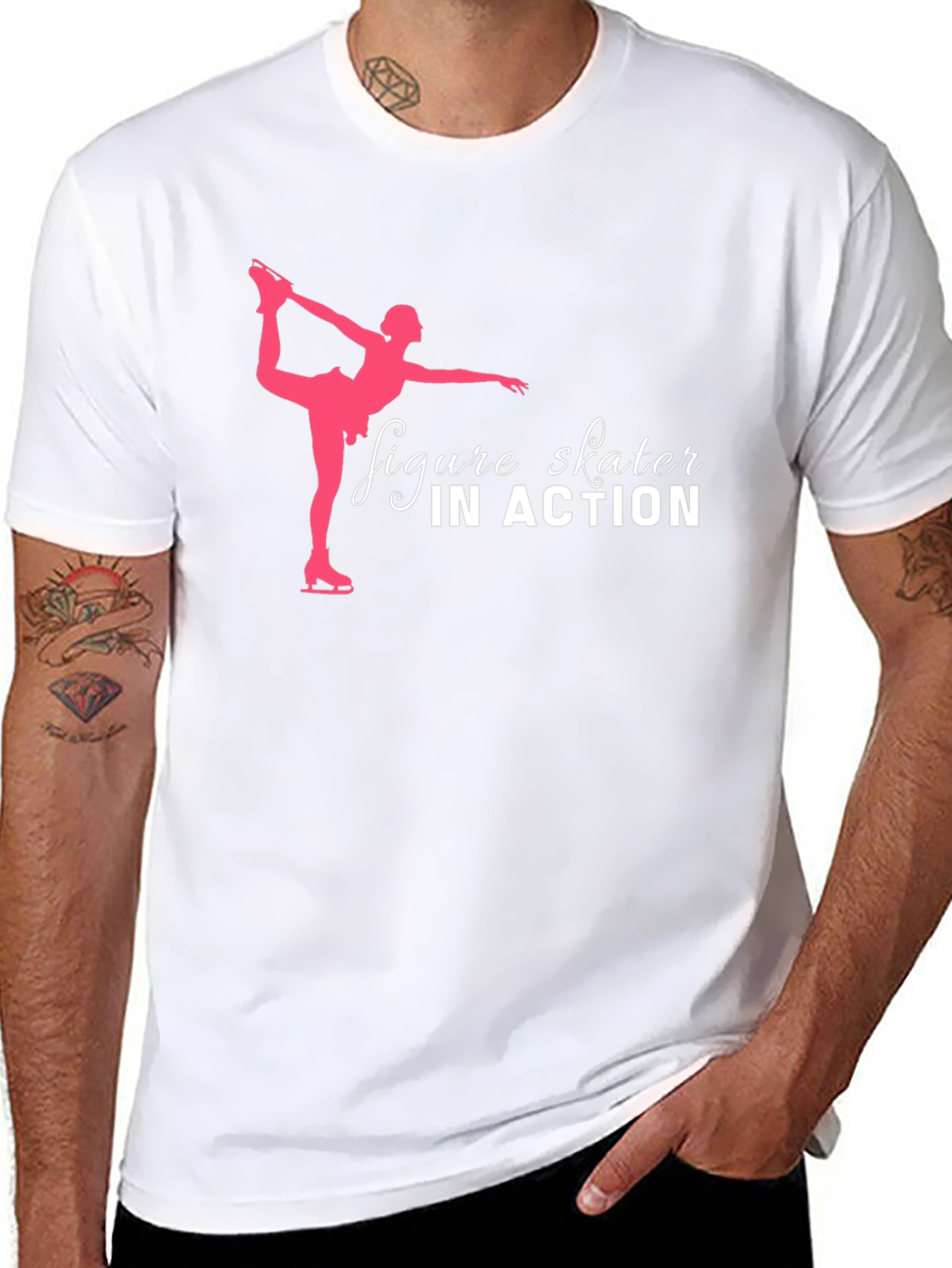 Figure Skater in Action Graphic T-Shirt