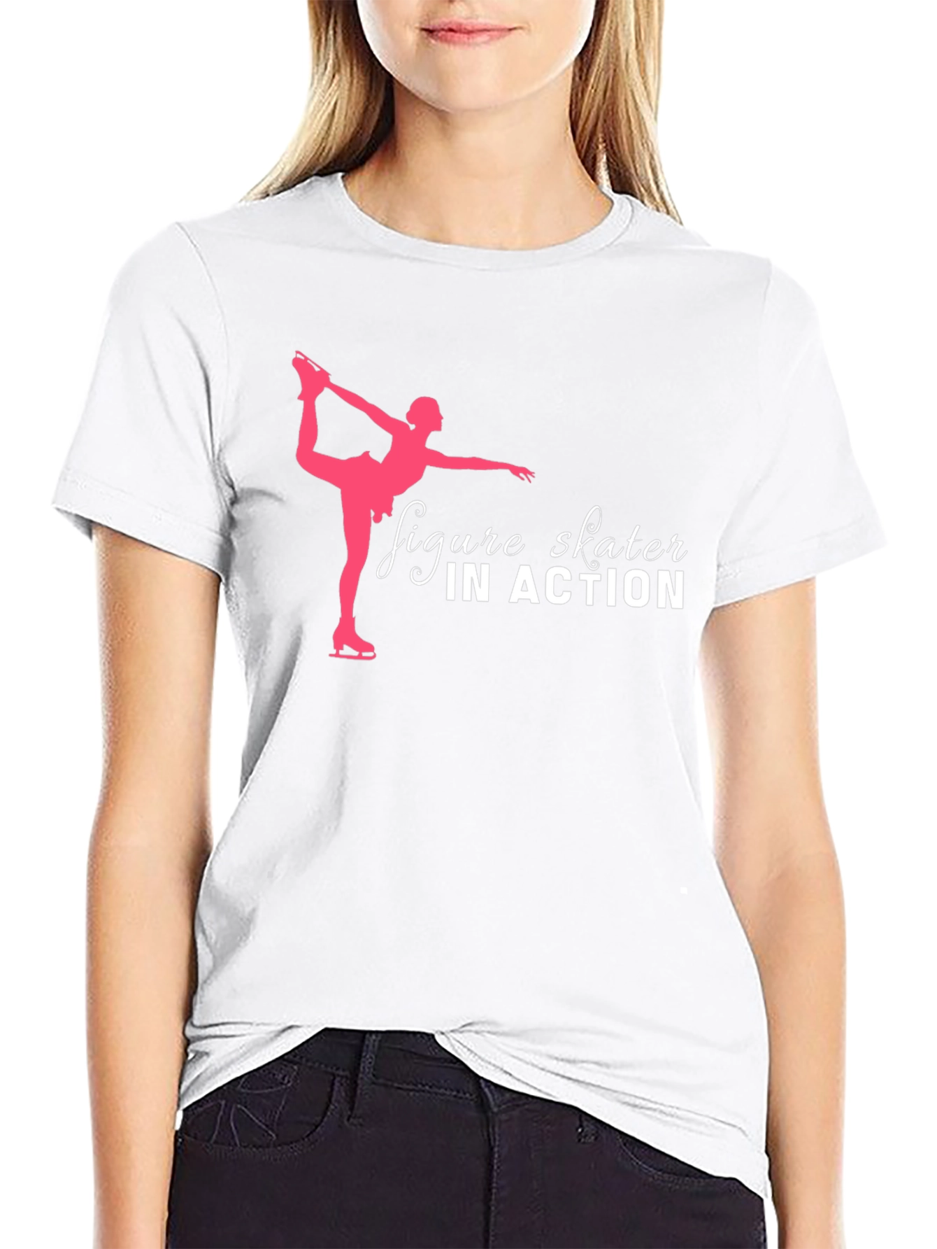 Figure Skater in Action Graphic T-Shirt