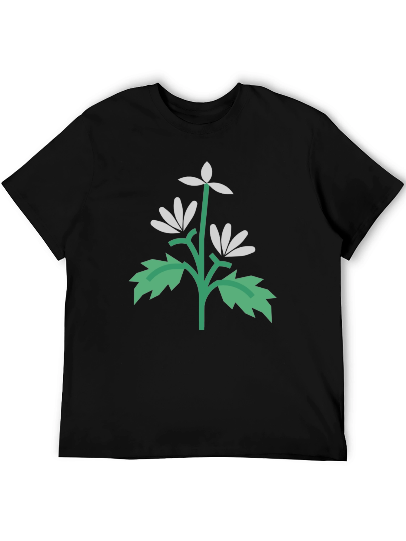 Floral Graphic Black T-Shirt | Unisex