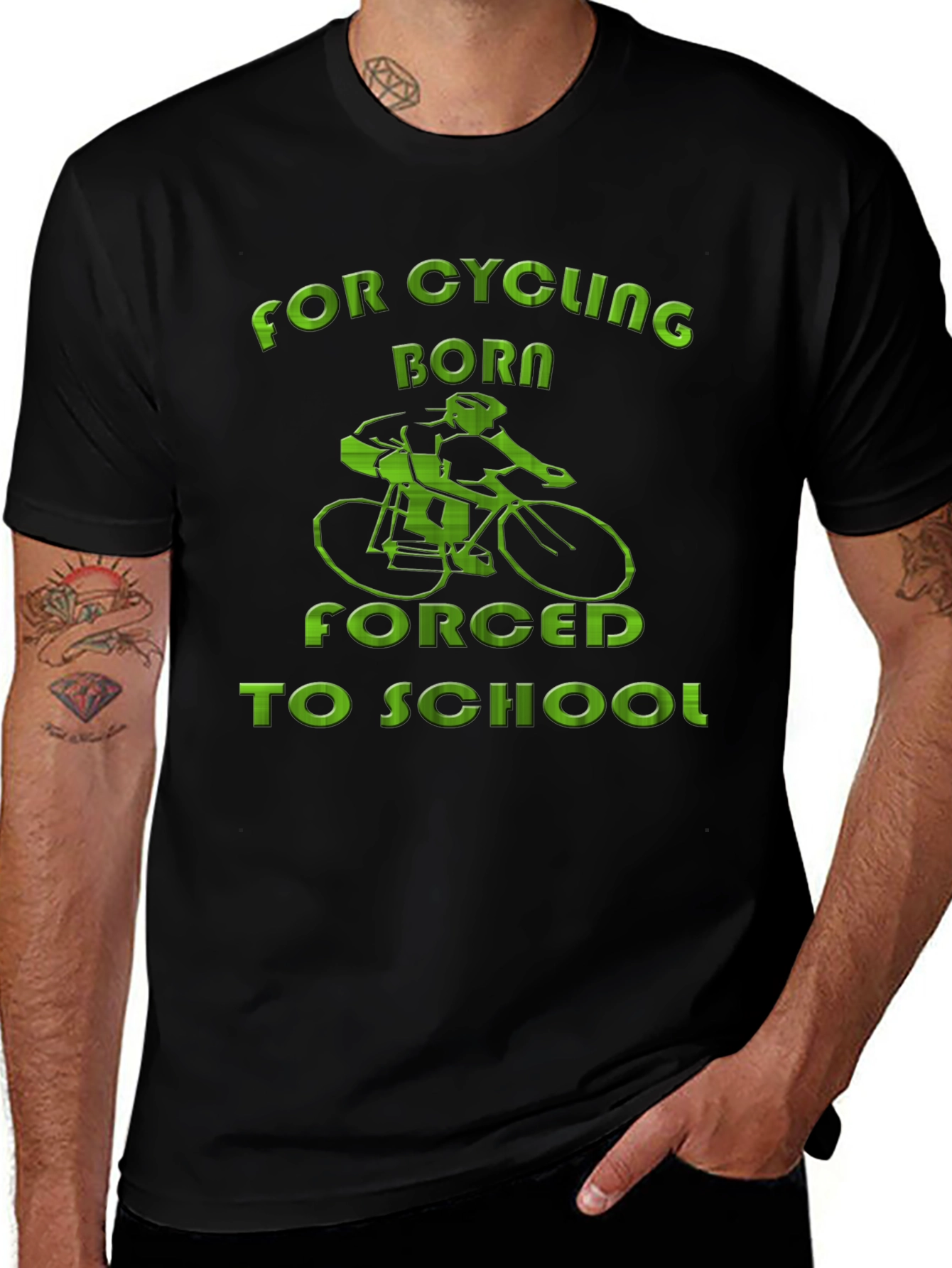 Cycling Born T-Shirt Mens Casual Tee