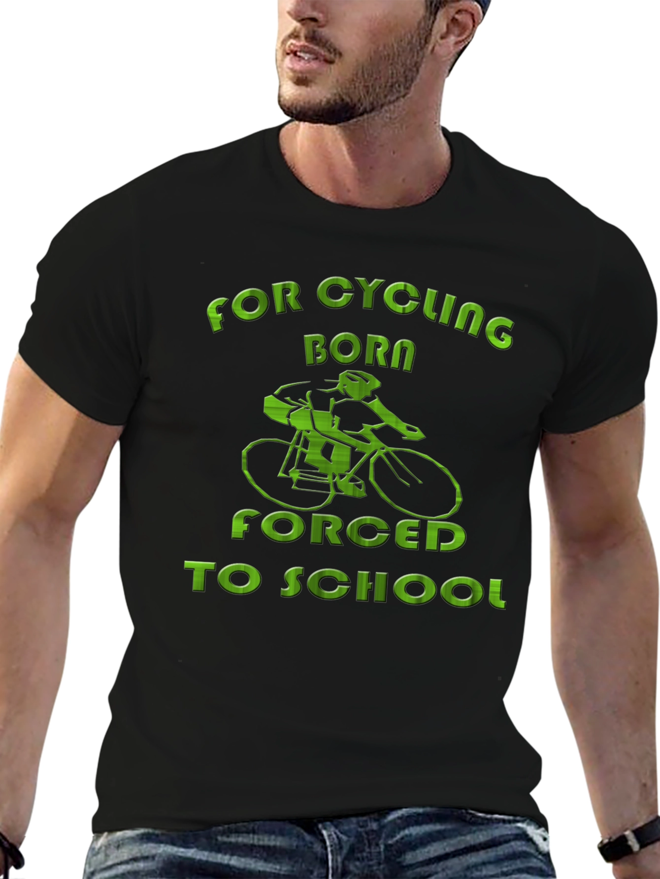Cycling Born T-Shirt Mens Casual Tee