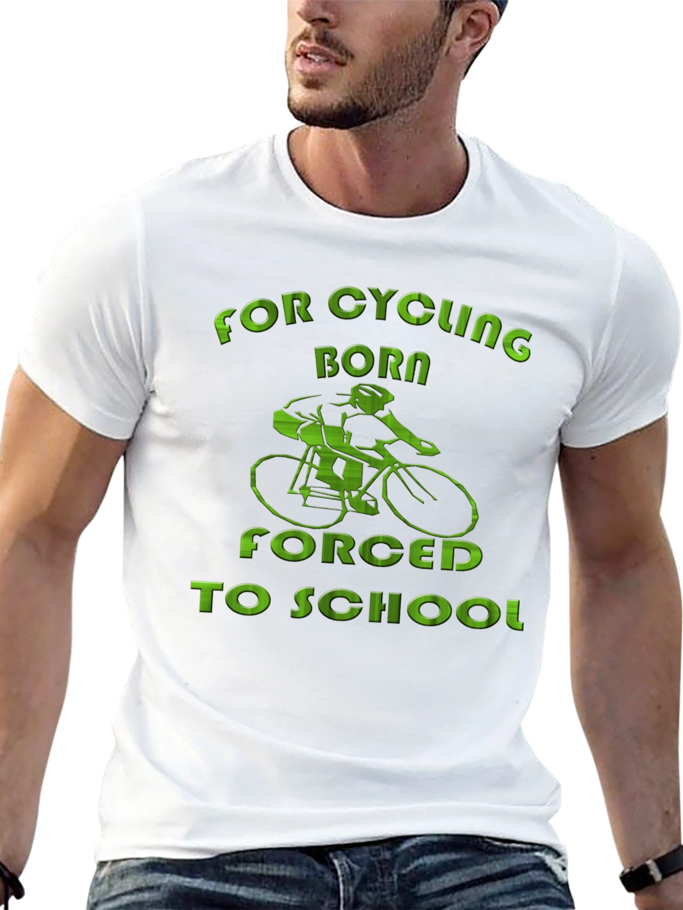 Cycling Born T-Shirt Mens Casual Tee