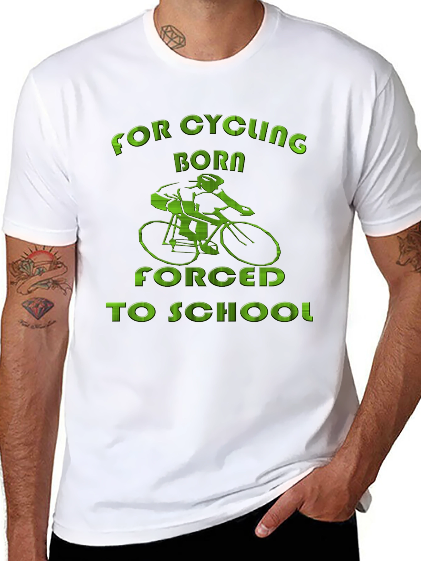 Cycling Born T-Shirt Mens Casual Tee
