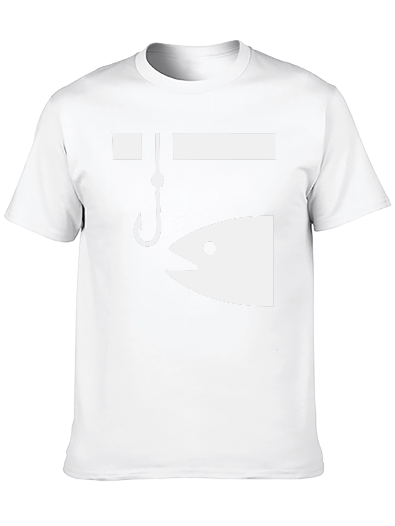 Funny Fishing Hook & Fish Graphic T-Shirt