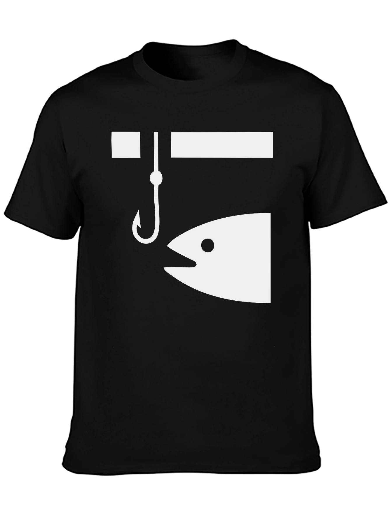 Funny Fishing Hook & Fish Graphic T-Shirt